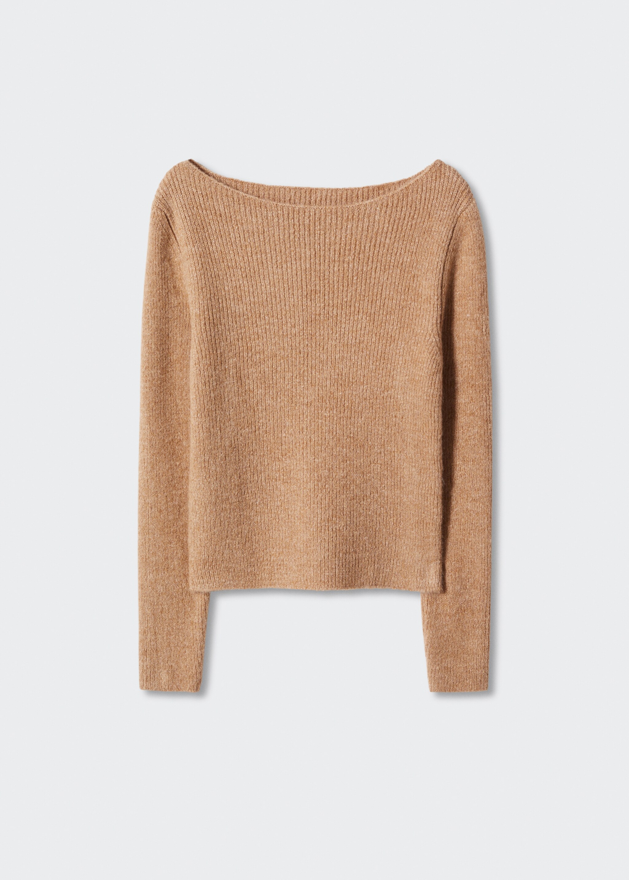 Boat neck ribbed sweater - Article without model