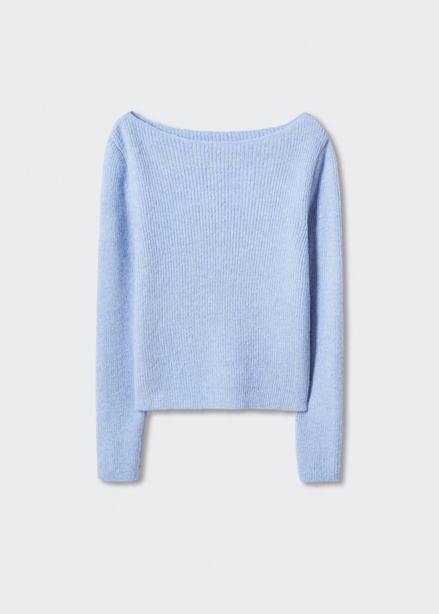 Boat neck ribbed sweater - Article without model