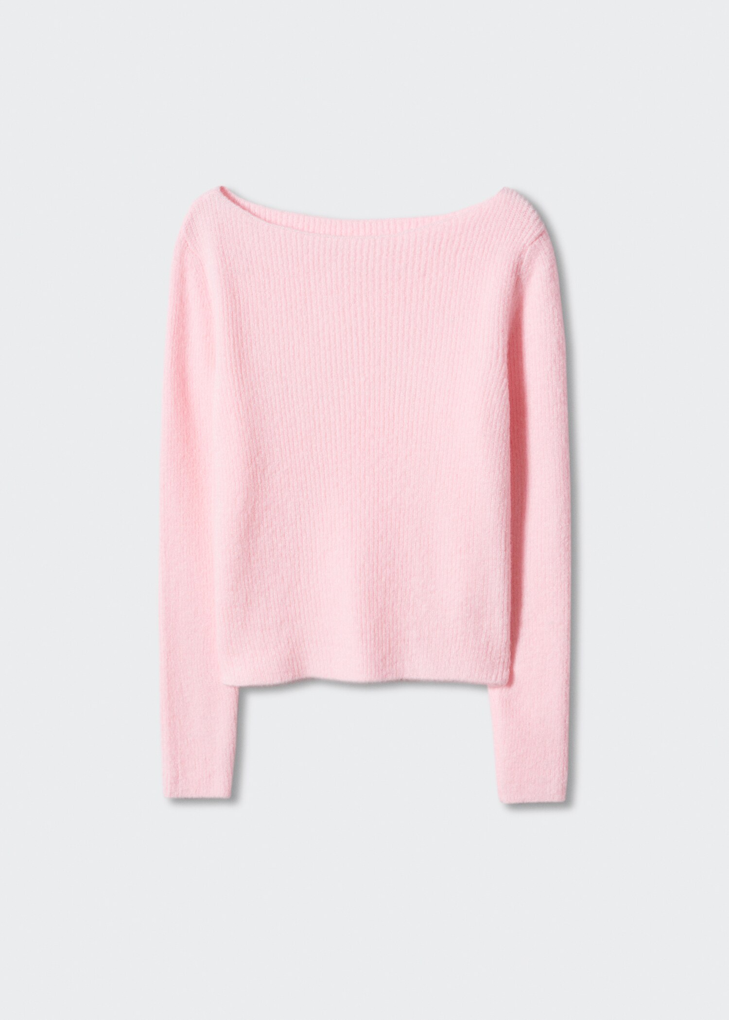 Boat neck ribbed sweater - Article without model
