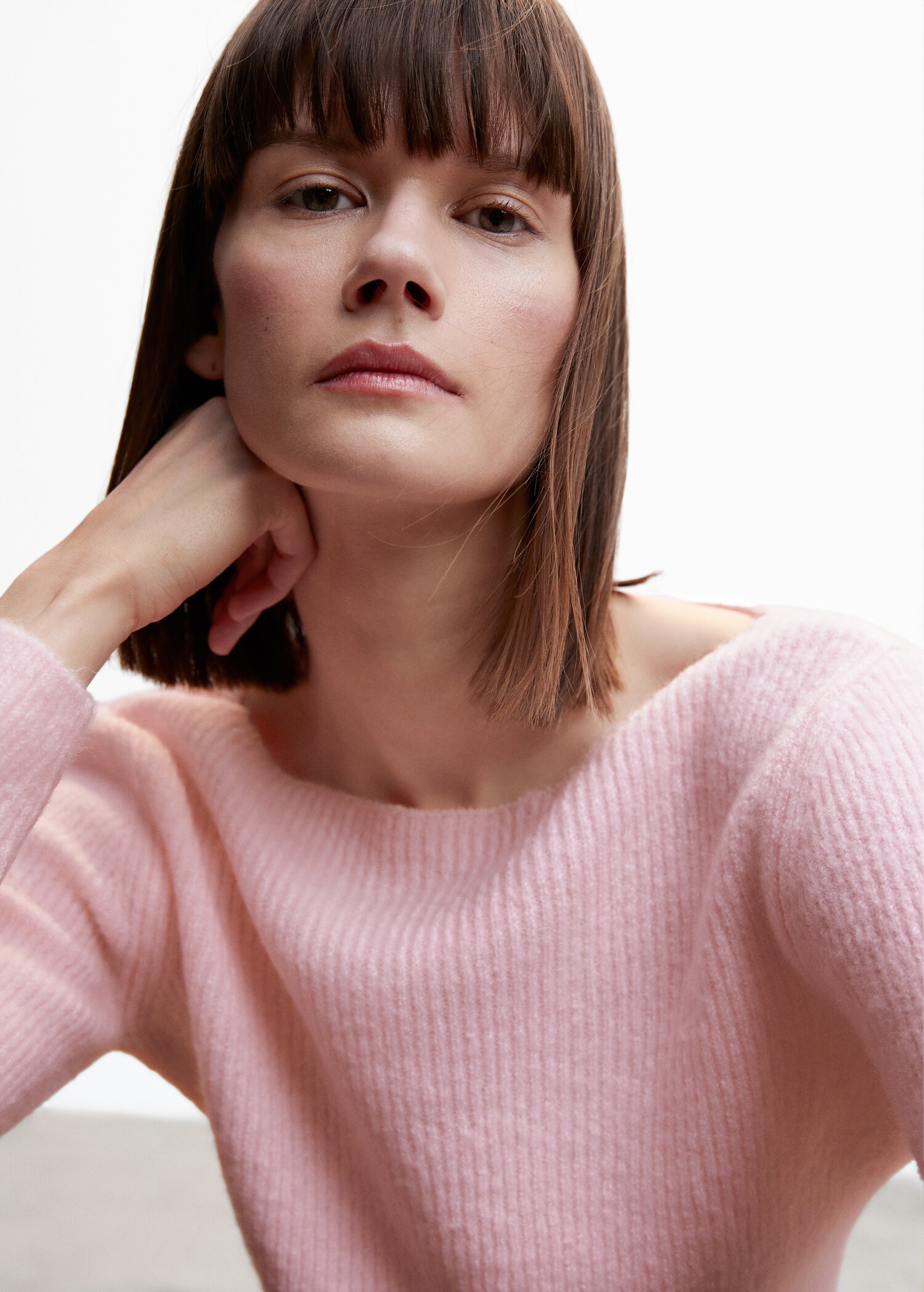Boat neck ribbed sweater - Details of the article 1