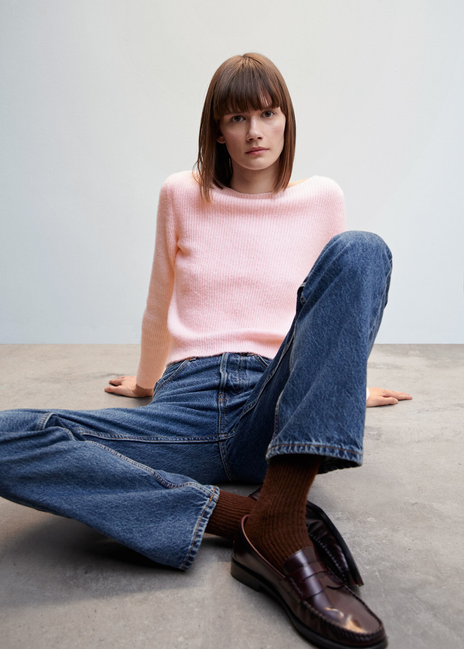 Boat neck ribbed sweater - Details of the article 3