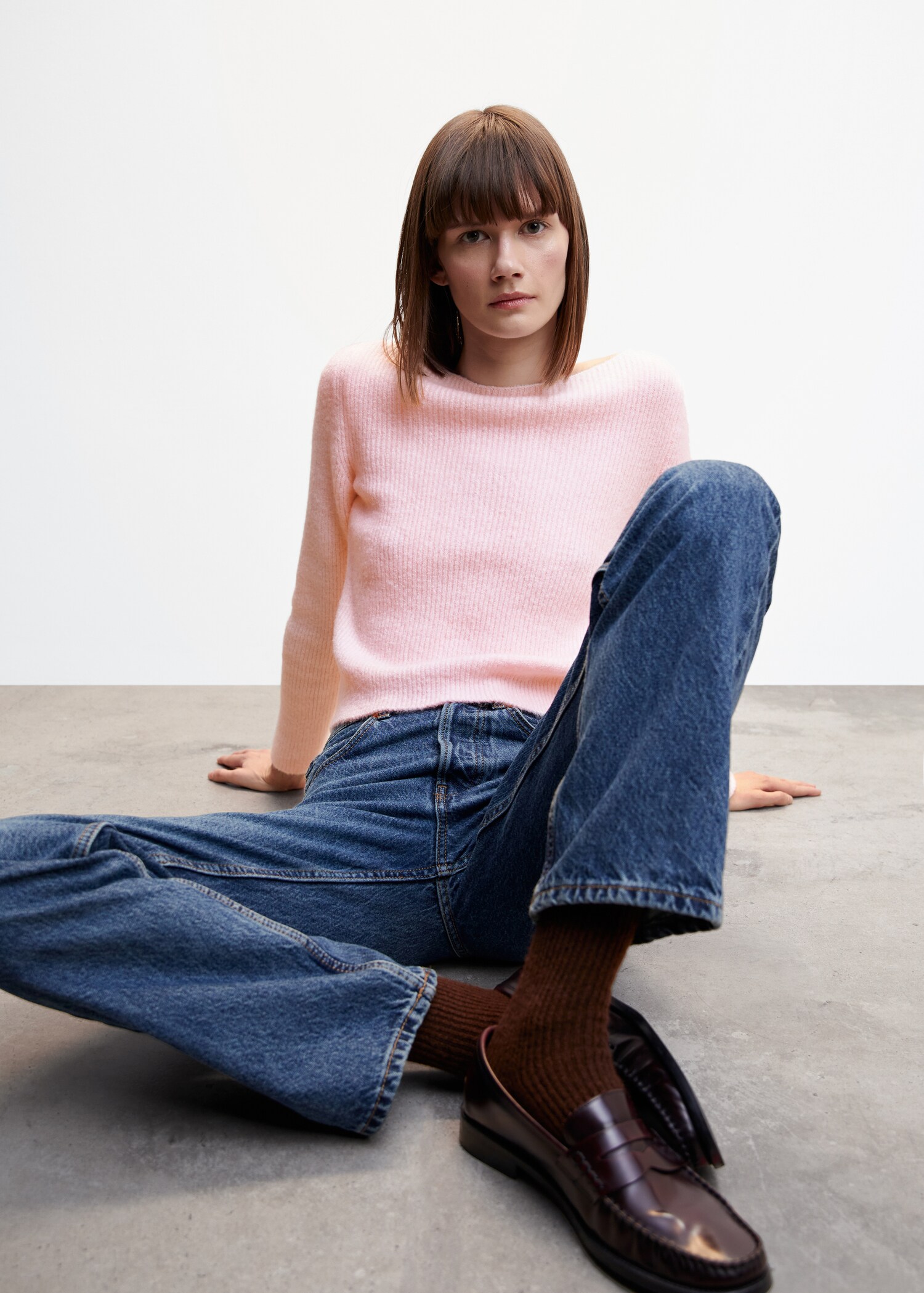 Boat neck ribbed sweater - Details of the article 6