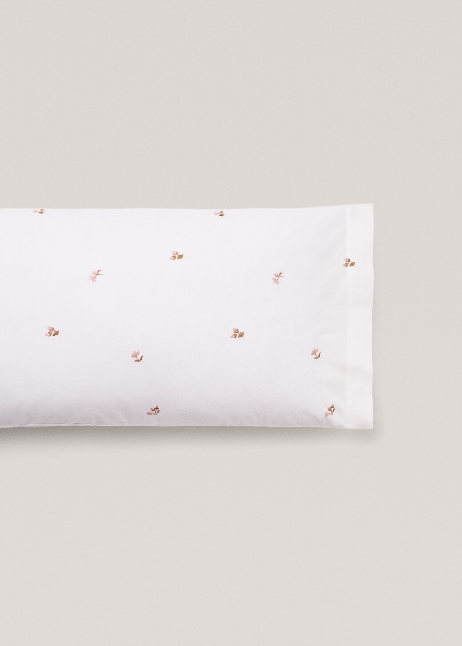Floral-embroidered pillowcase 45x110cm (Pack of 2) - Article without model