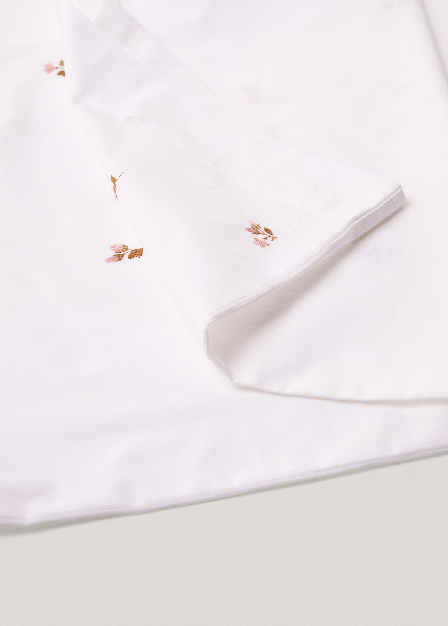 Floral-embroidered pillowcase 45x110cm (Pack of 2) - Details of the article 2