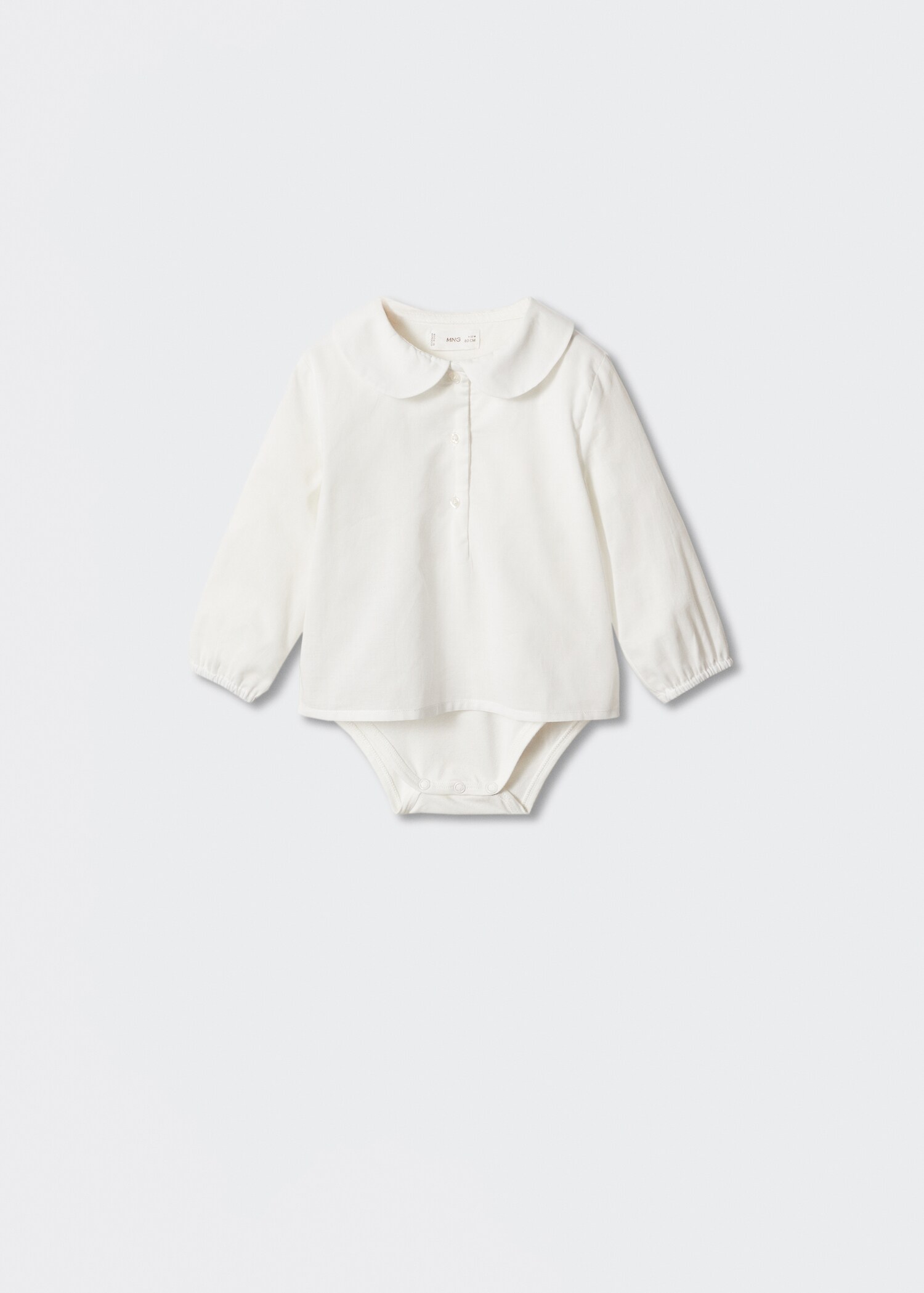 Cotton bodysuit with classic neck - Article without model