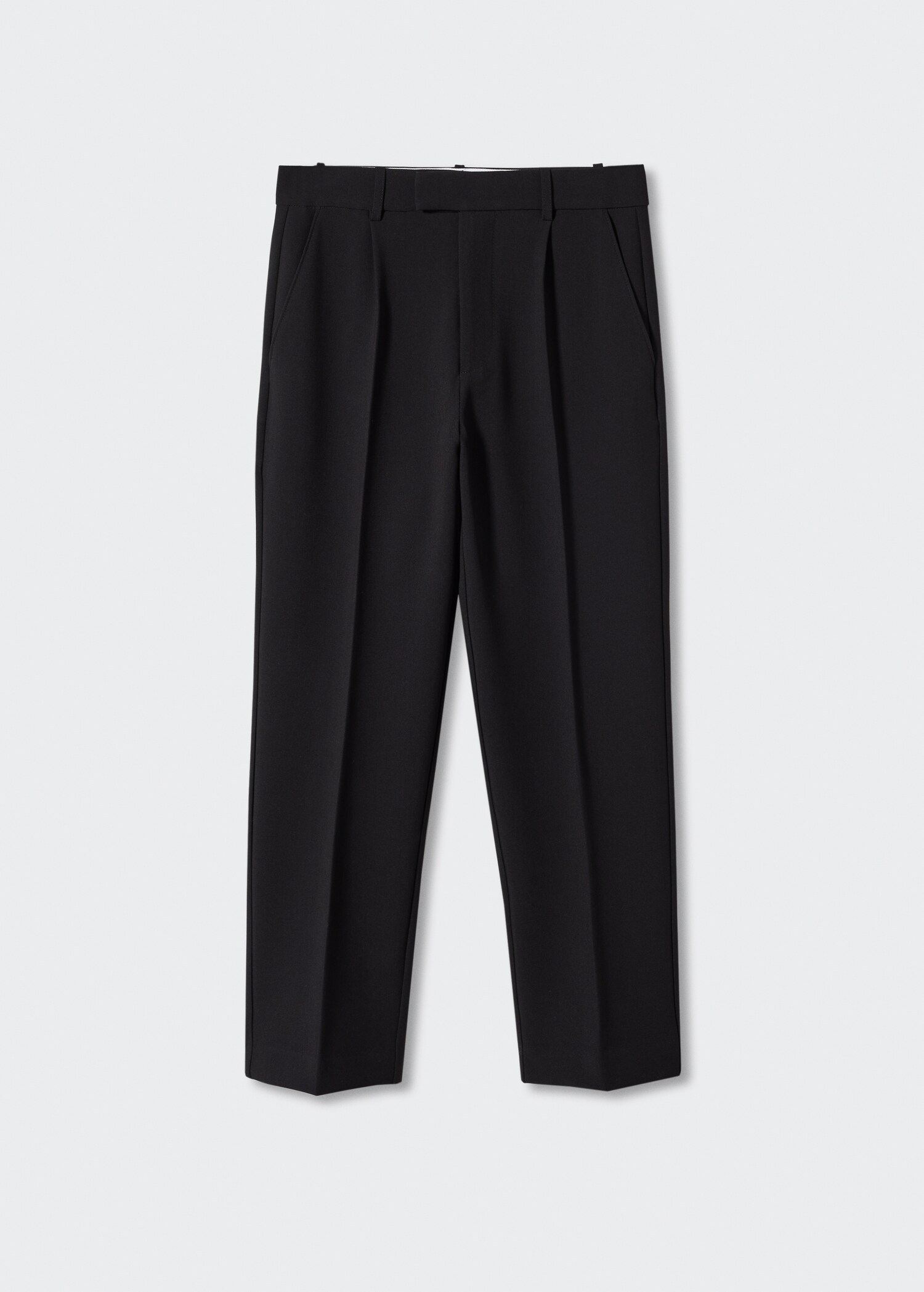 Straight-fit pleated trousers - Article without model