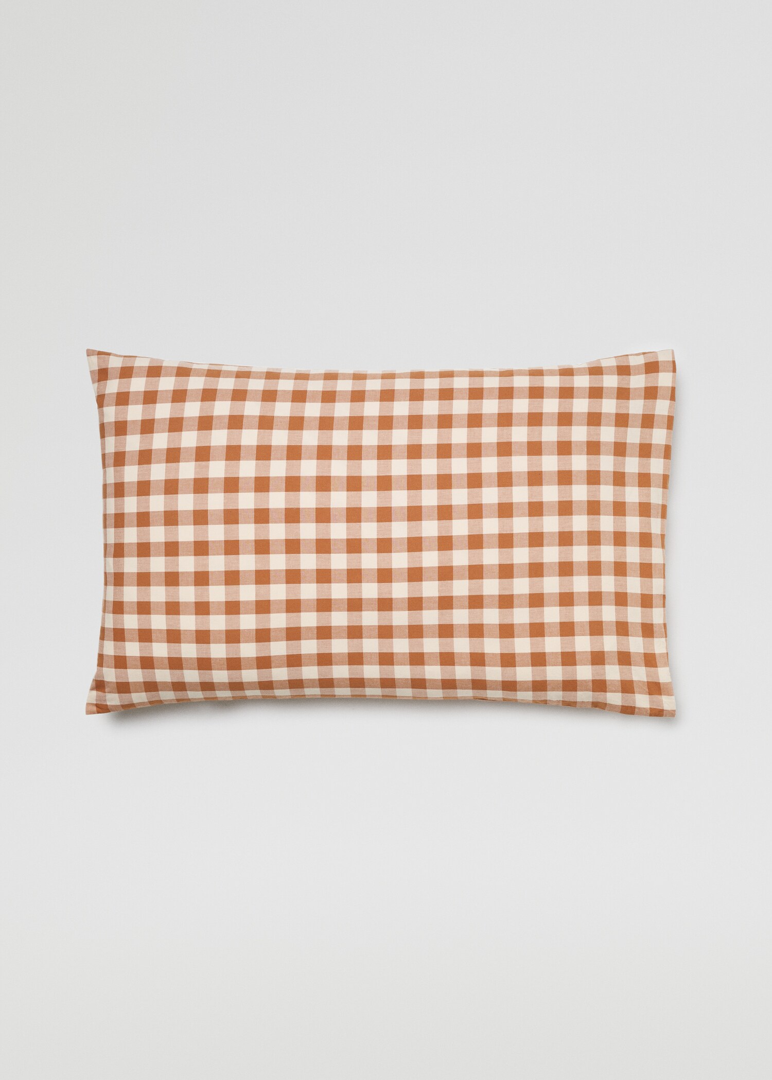 100% cotton gingham check pillow cases 50x75cm (2u) - Article without model