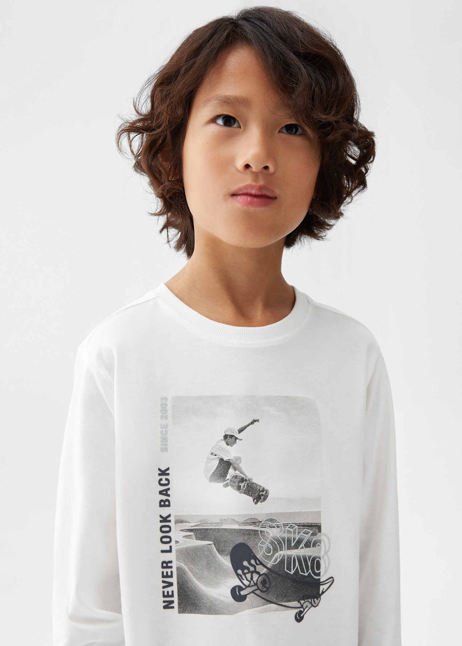 Long sleeve cotton t-shirt - Details of the article 1