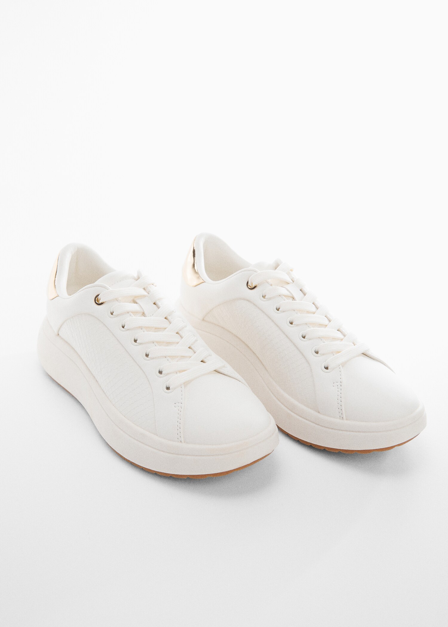 Leather Trainers Mango Chunky Trainers Metallic Panel Trainers