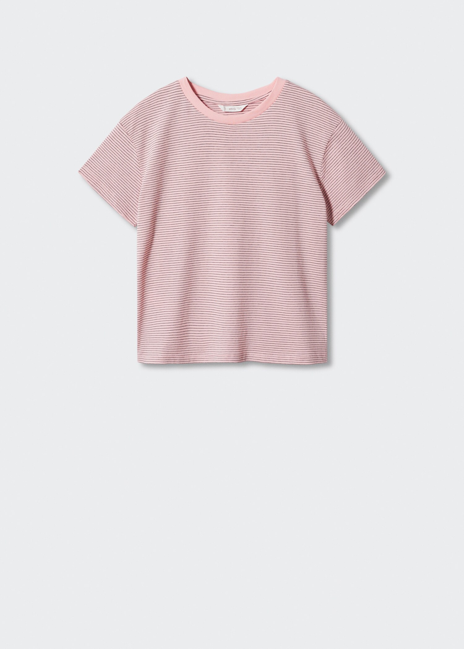 Randig bomull t-shirt - Artikel utan modell