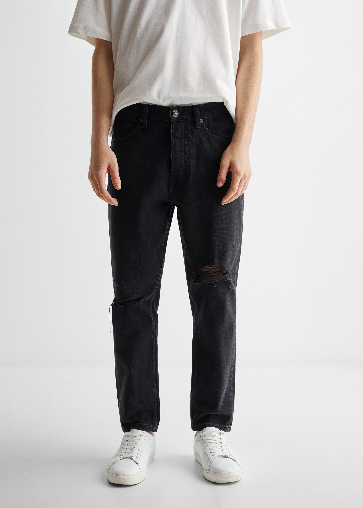 Τζιν tapered fit σκισίματα - Λεπτομέρεια του προϊόντος 6
