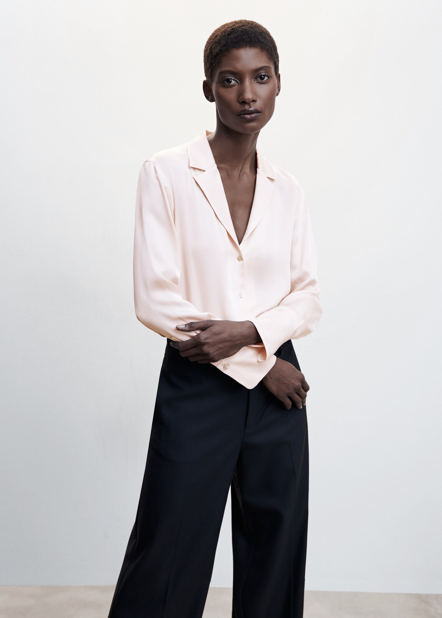 Lapels flowy shirt - Medium plane