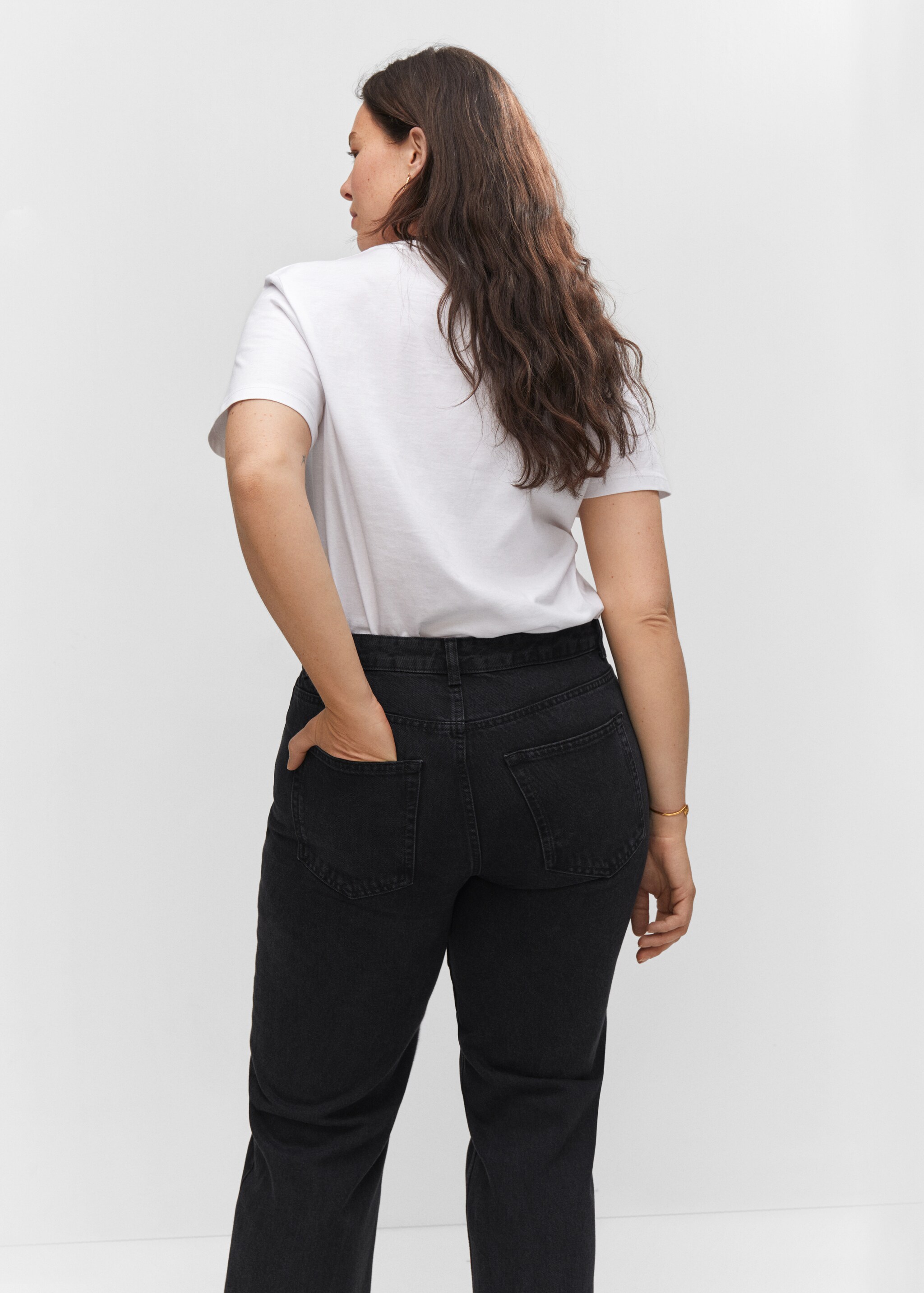 Wideleg mid-rise jeans - Details of the article 4