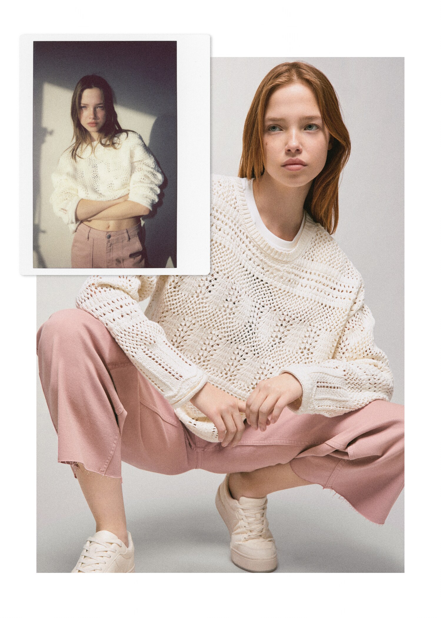 Pullover traforato collo stondato - Dettaglio dell'articolo 5