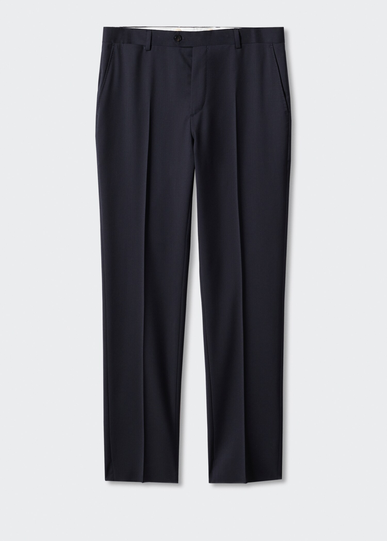 Slim fit virgin wool suit trousers - Article without model