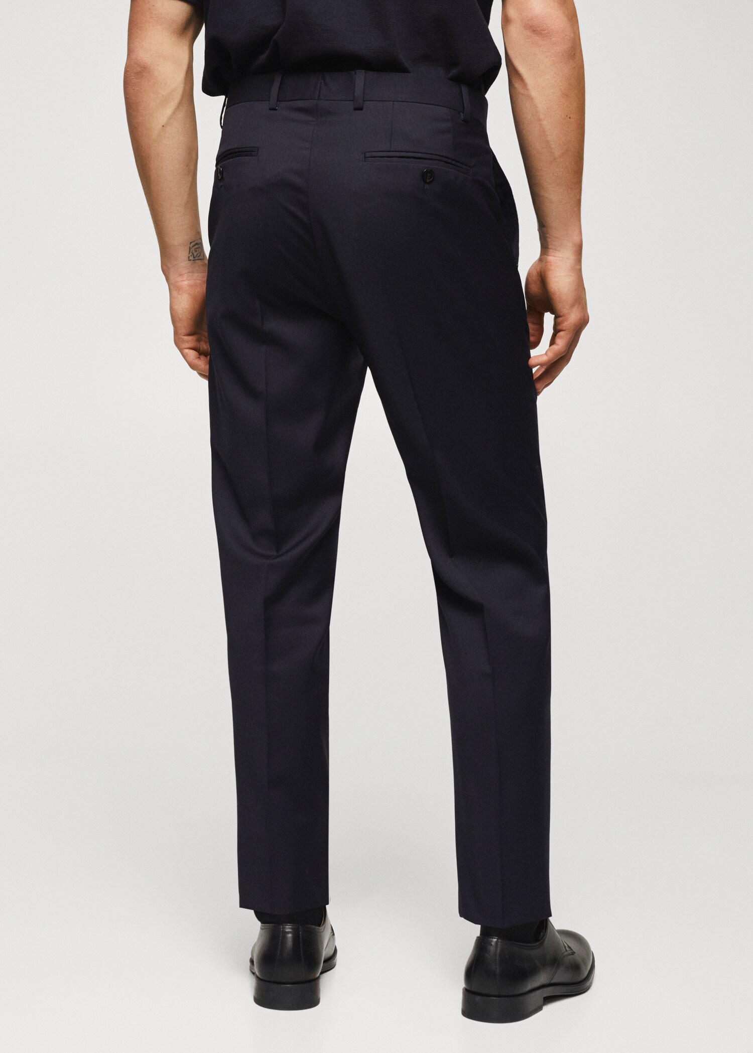 Pantalón traje slim fit lana virgen - Reverso del artículo