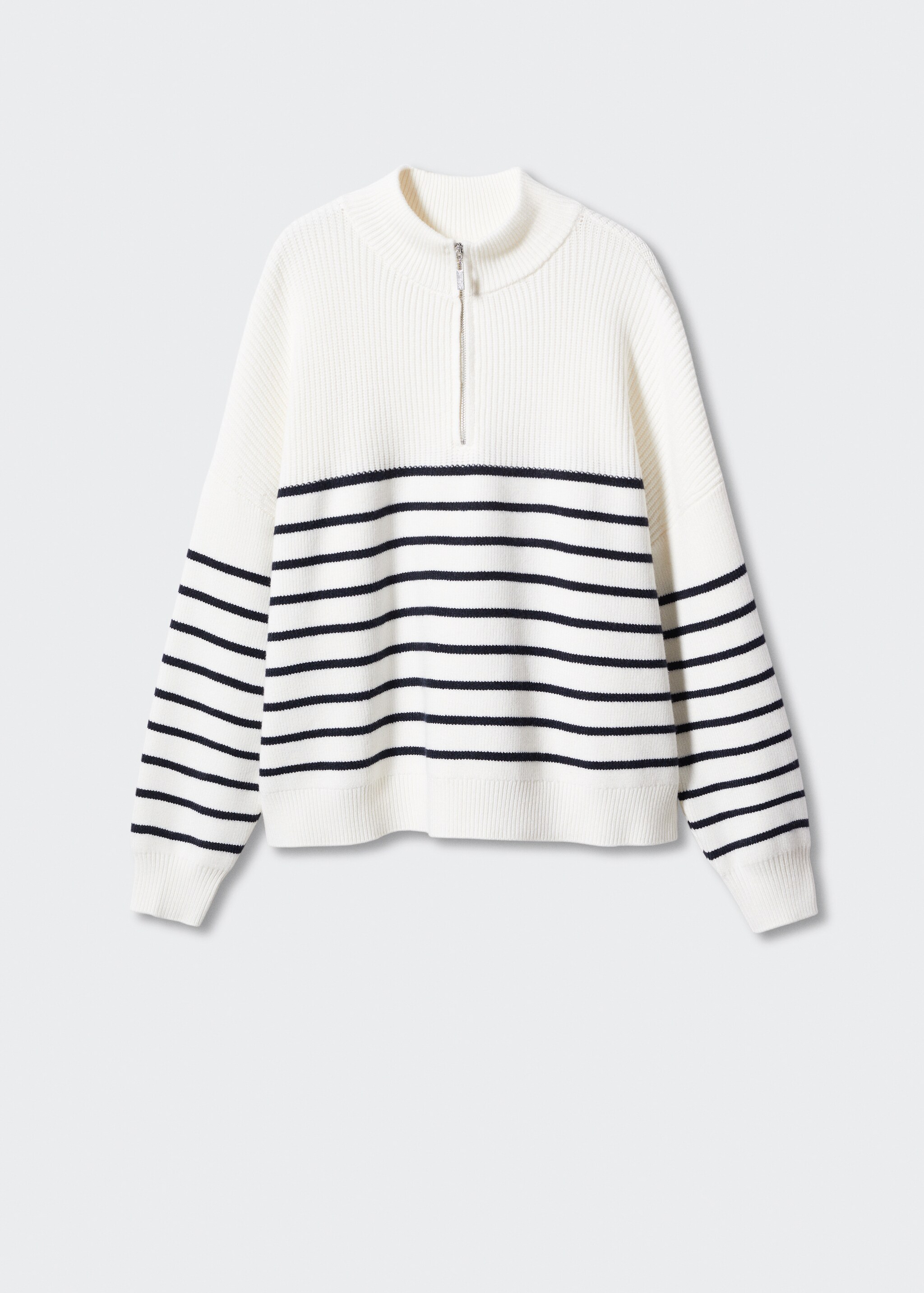 Striped sweater with zip - Article without model