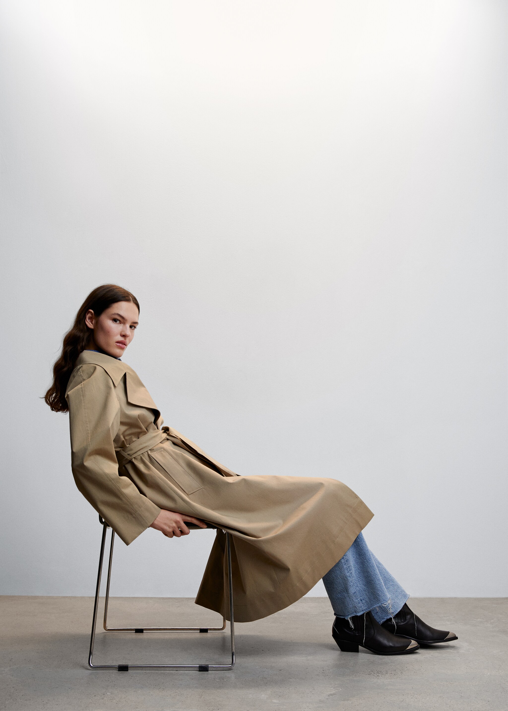 Oversized cotton trench coat - Details of the article 2