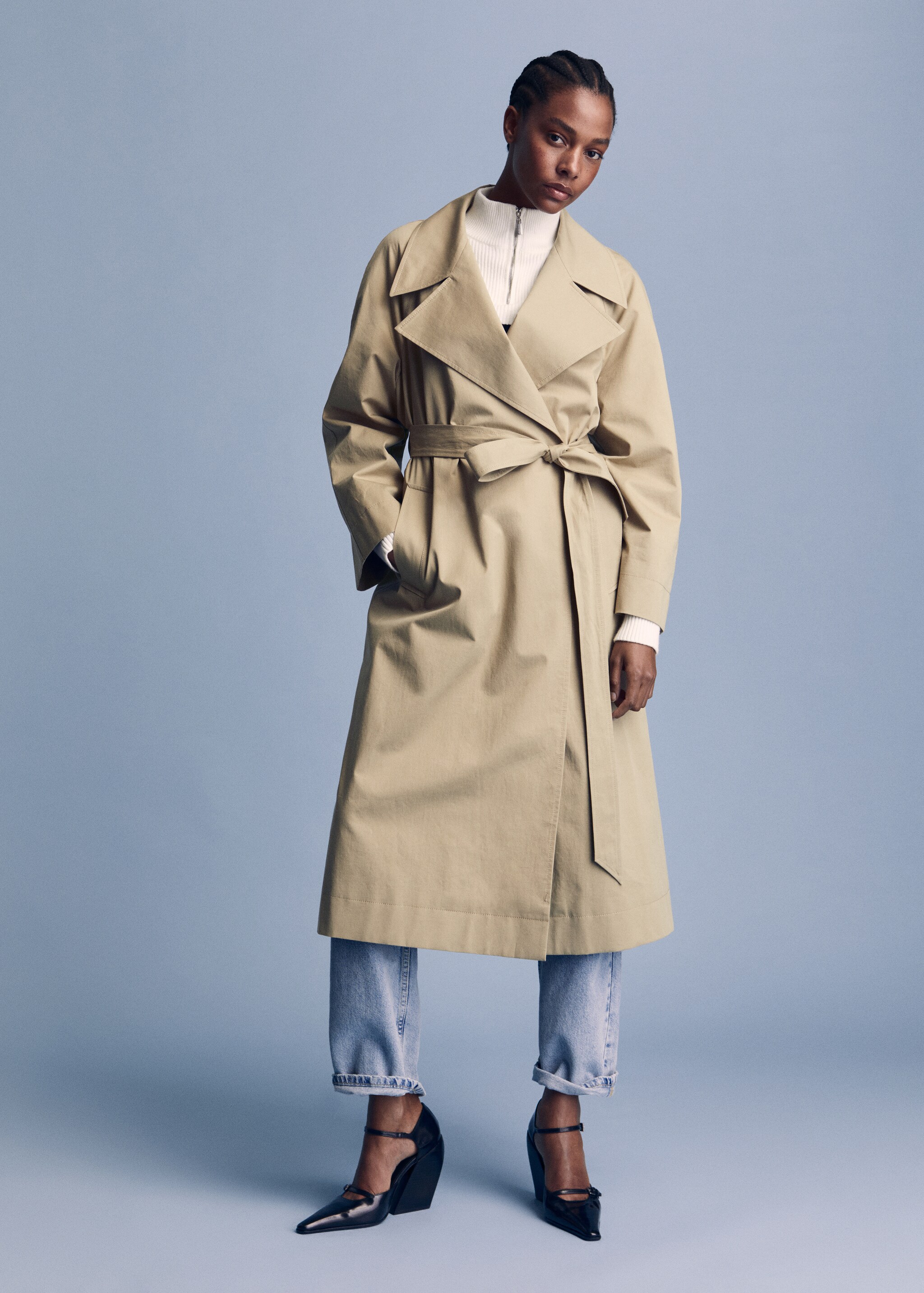 Oversized cotton trench coat - Details of the article 6