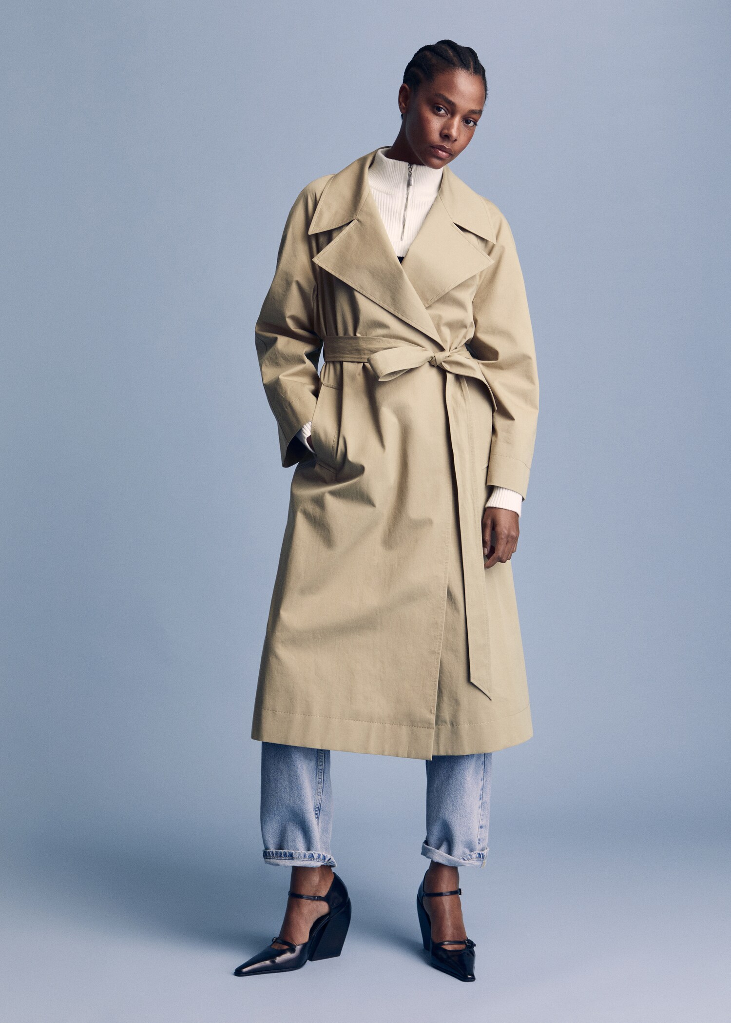 Oversize-Trenchcoat aus Baumwolle - Detail des Artikels 6