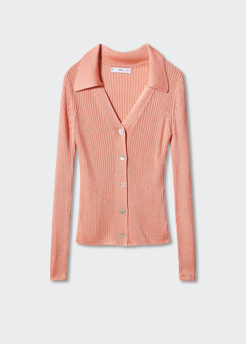 Polo neck cardigan