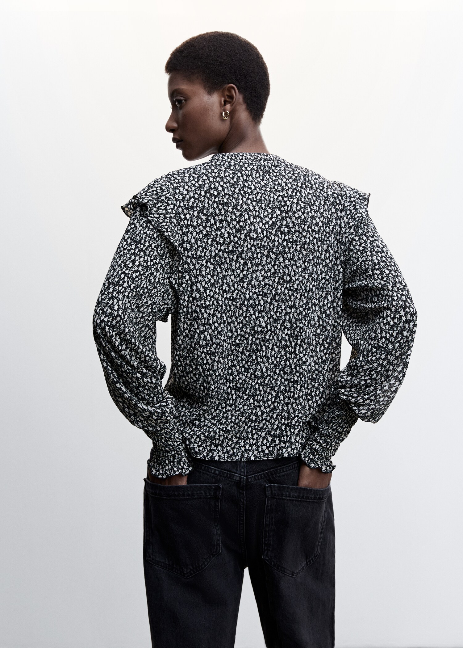 Blouse texturée volants - Verso de l’article