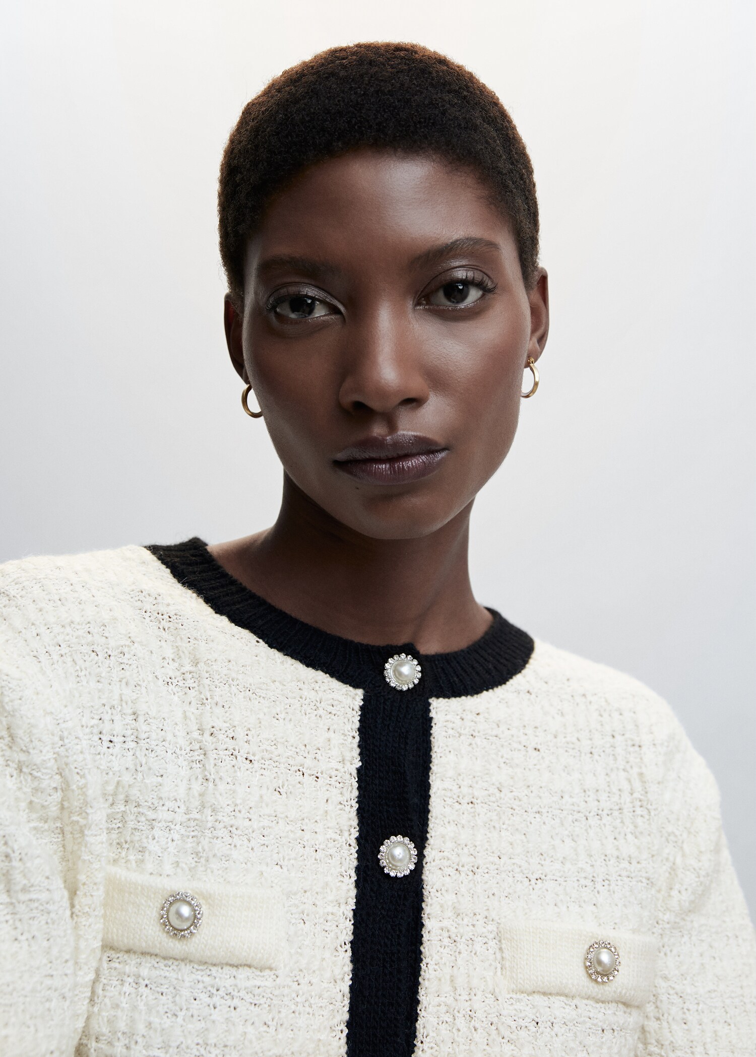 Pocket tweed cardigan - Details of the article 1