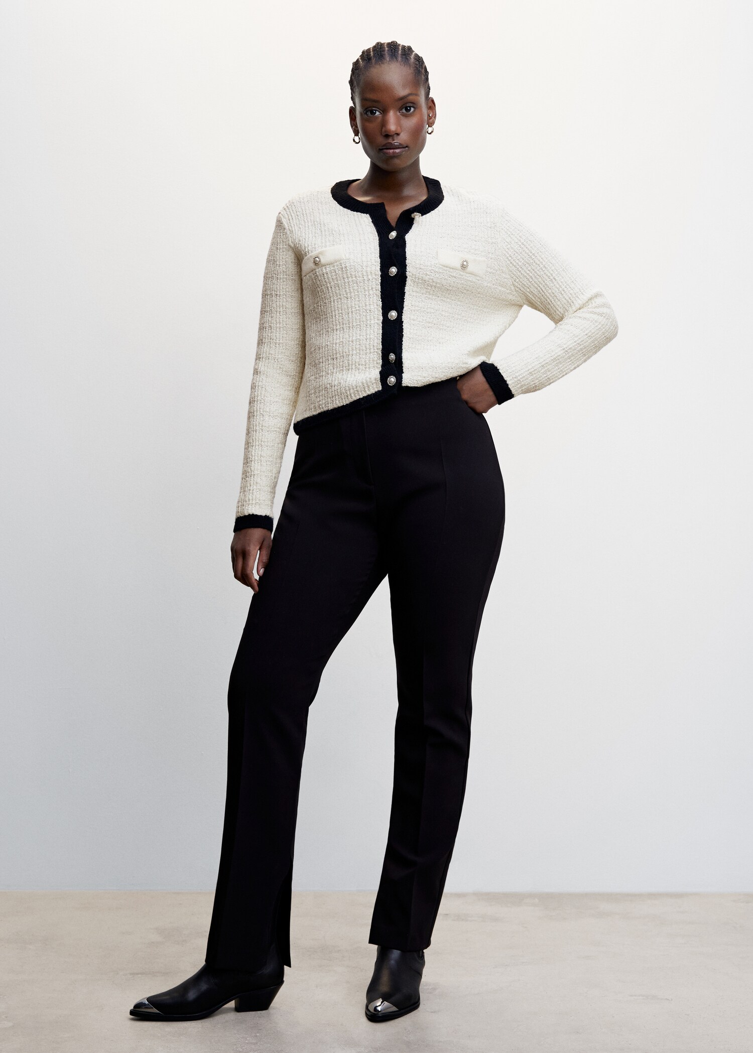 Pocket tweed cardigan - Details of the article 3