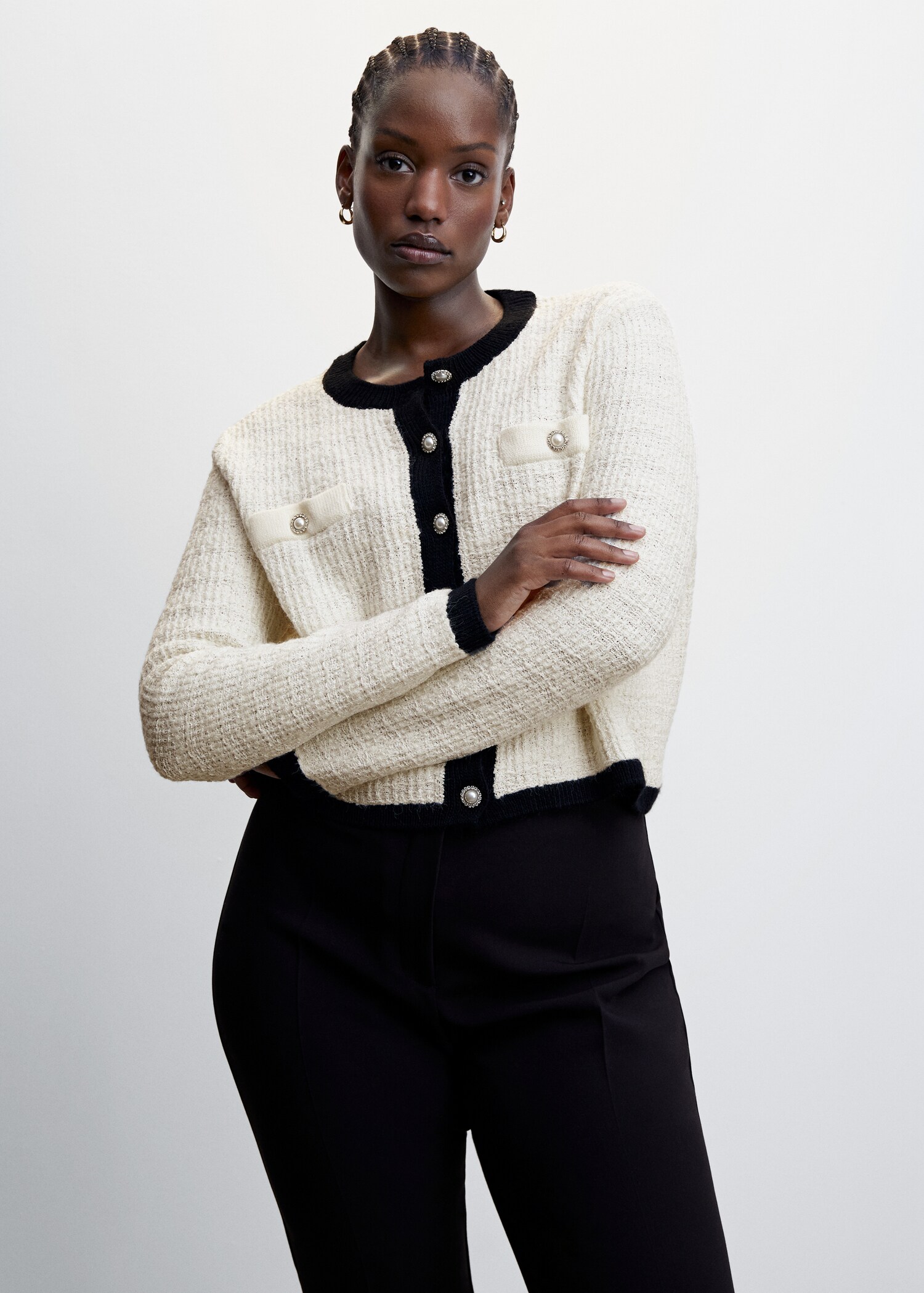Pocket tweed cardigan - Details of the article 5