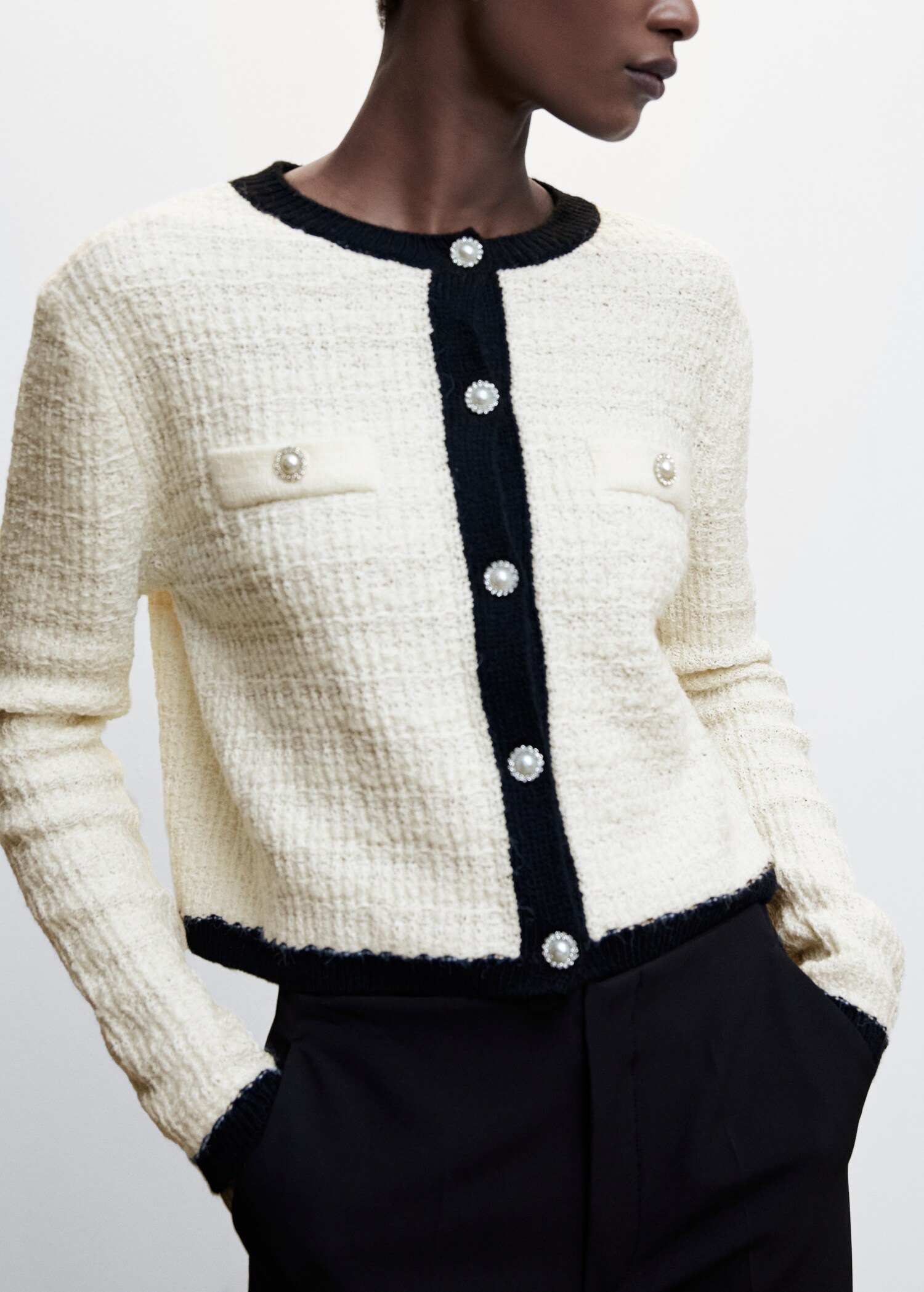 Pocket tweed cardigan - Details of the article 6
