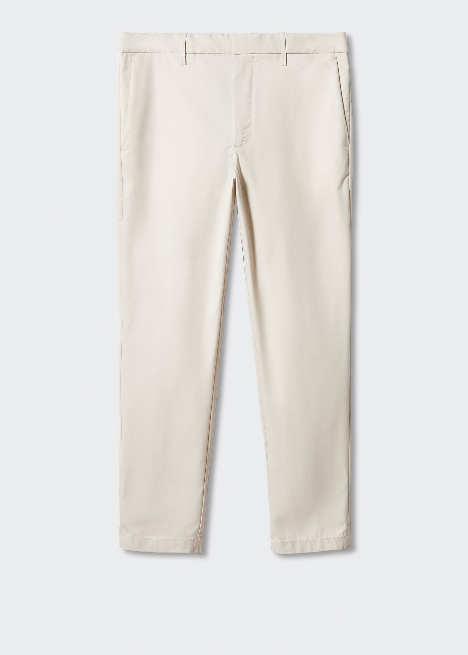 Slim-fit cotton trousers - Article without model