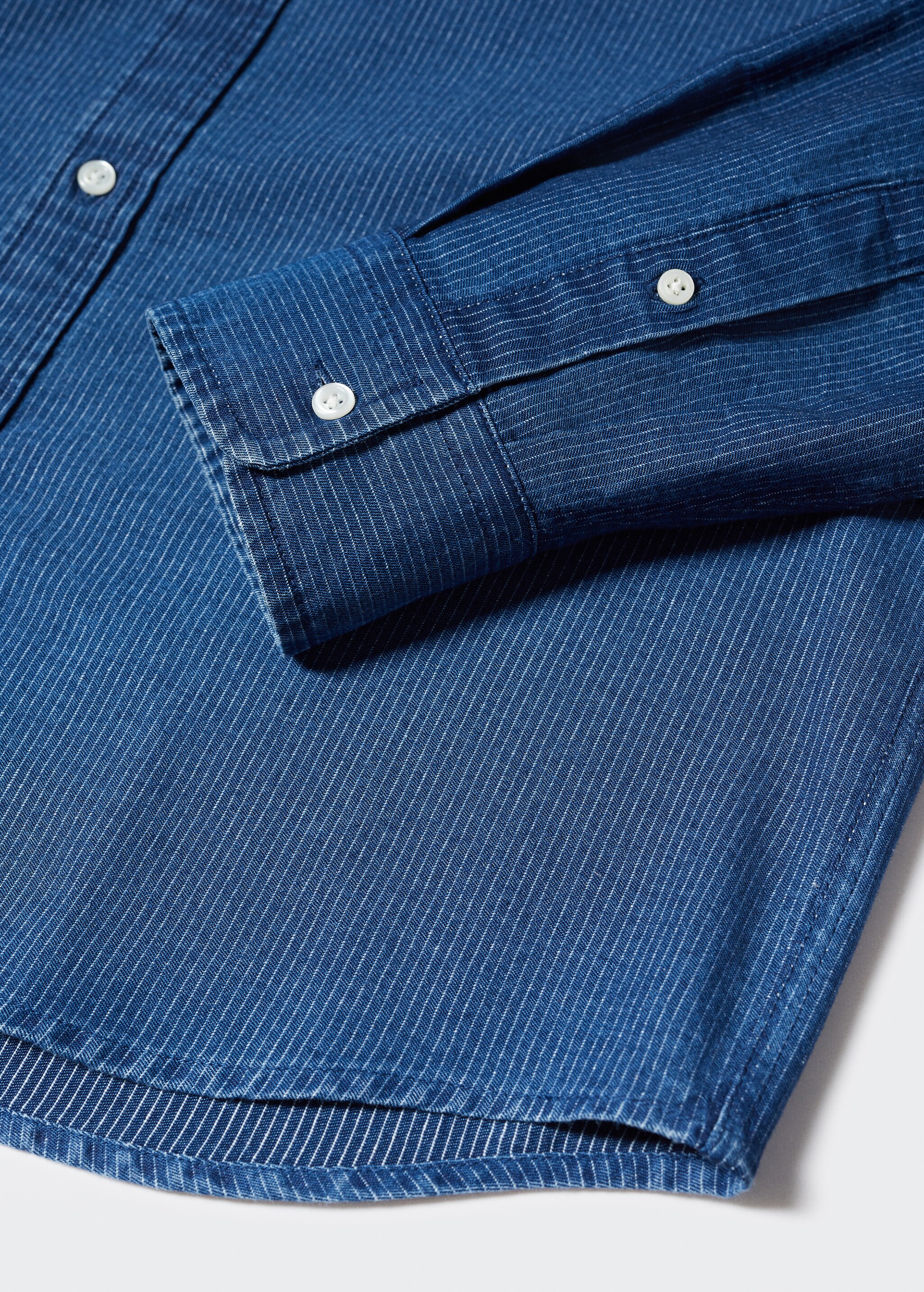 Striped denim shirt - Details of the article 8