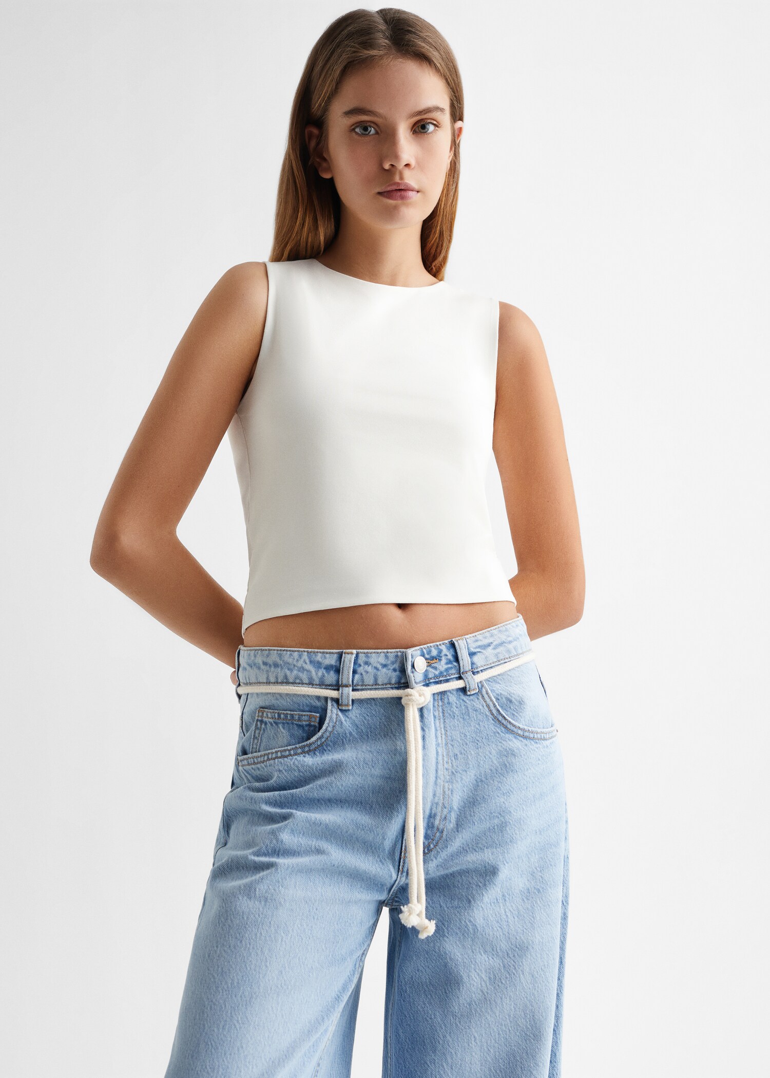 Wide strap t-shirt - Medium plane