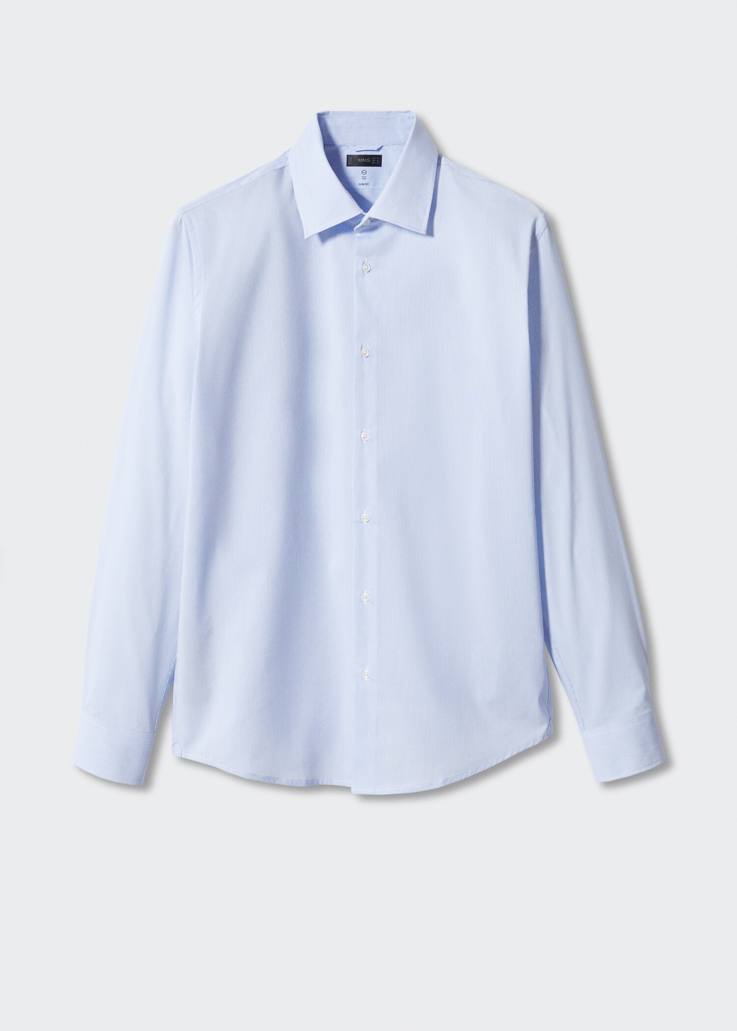 Gestreept katoenen slim fit overhemd - Artikel zonder model