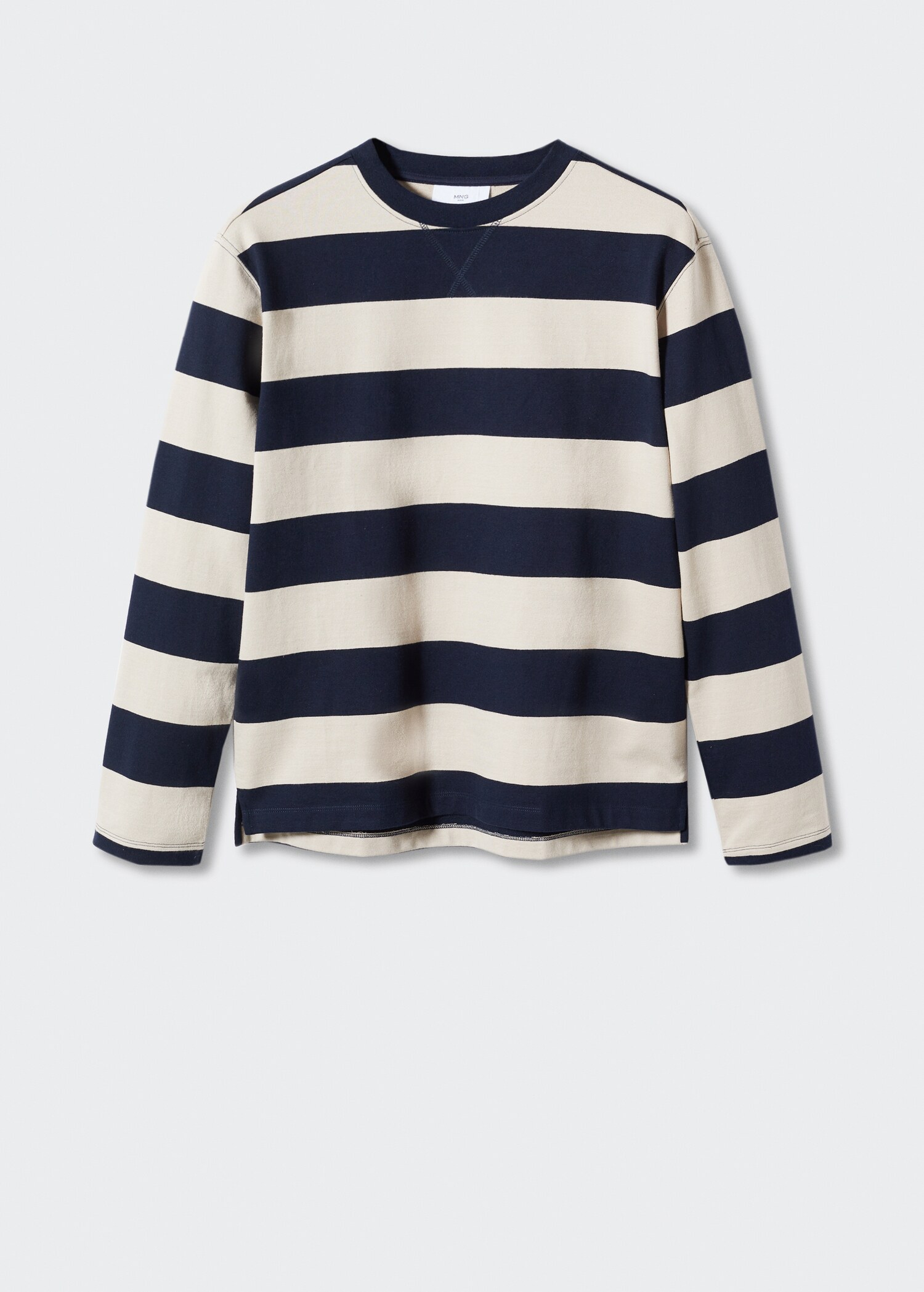 Striped cotton-blend sweatshirt - Article without model