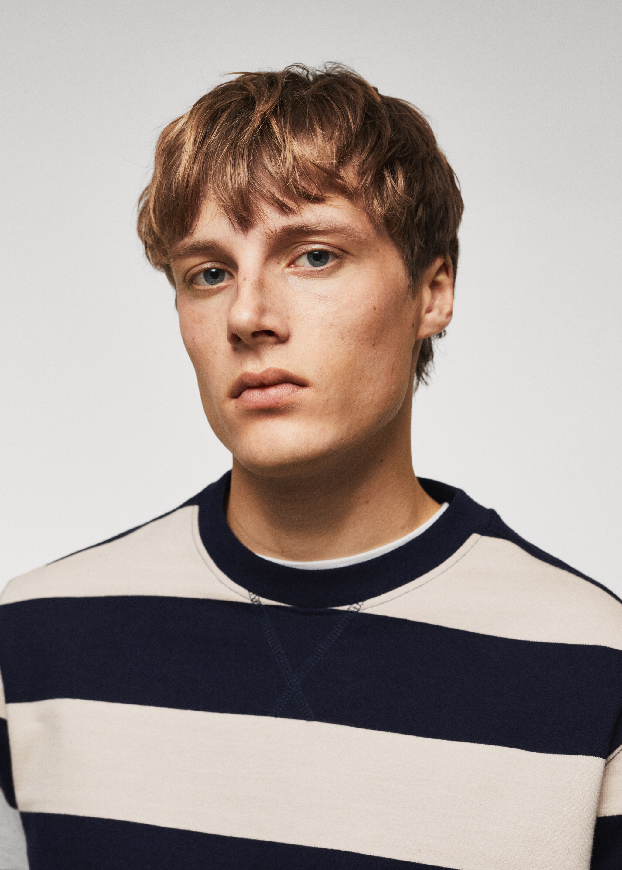 Striped cotton-blend sweatshirt - Details of the article 1