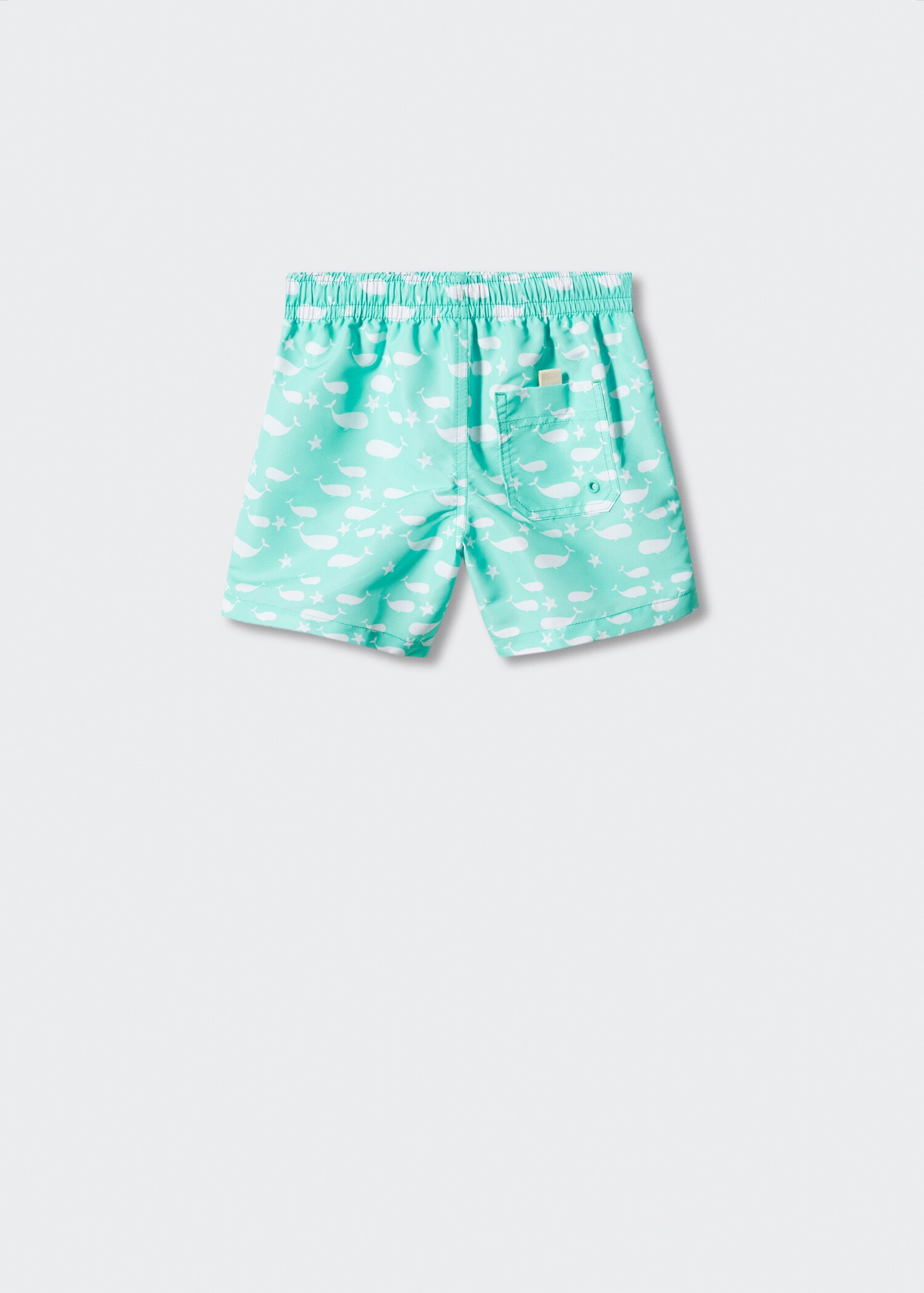 Gemusterte Badeshorts - Rückseite des Artikels