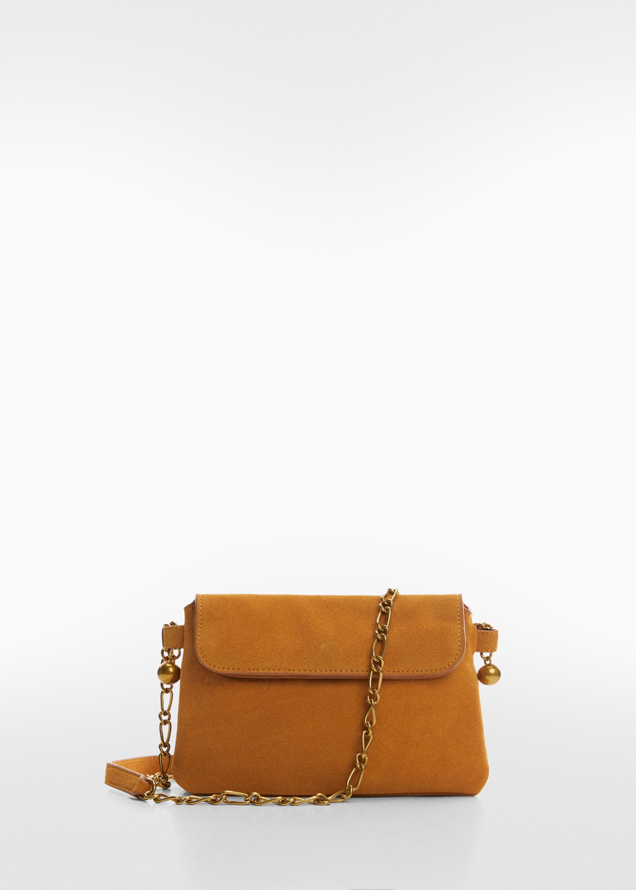 Sac croûte de cuir chaîne - Article sans modèle, Moutarde. Ref: 47024419-00.