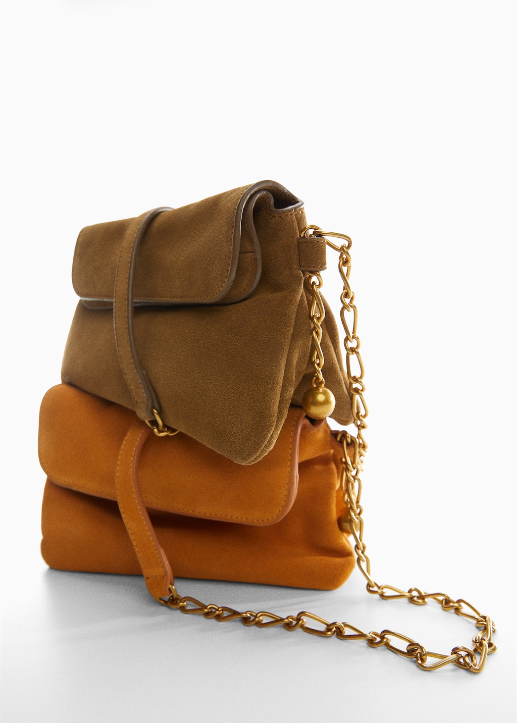 Bolso serraje cadena Mujer MANGO OUTLET EE.UU