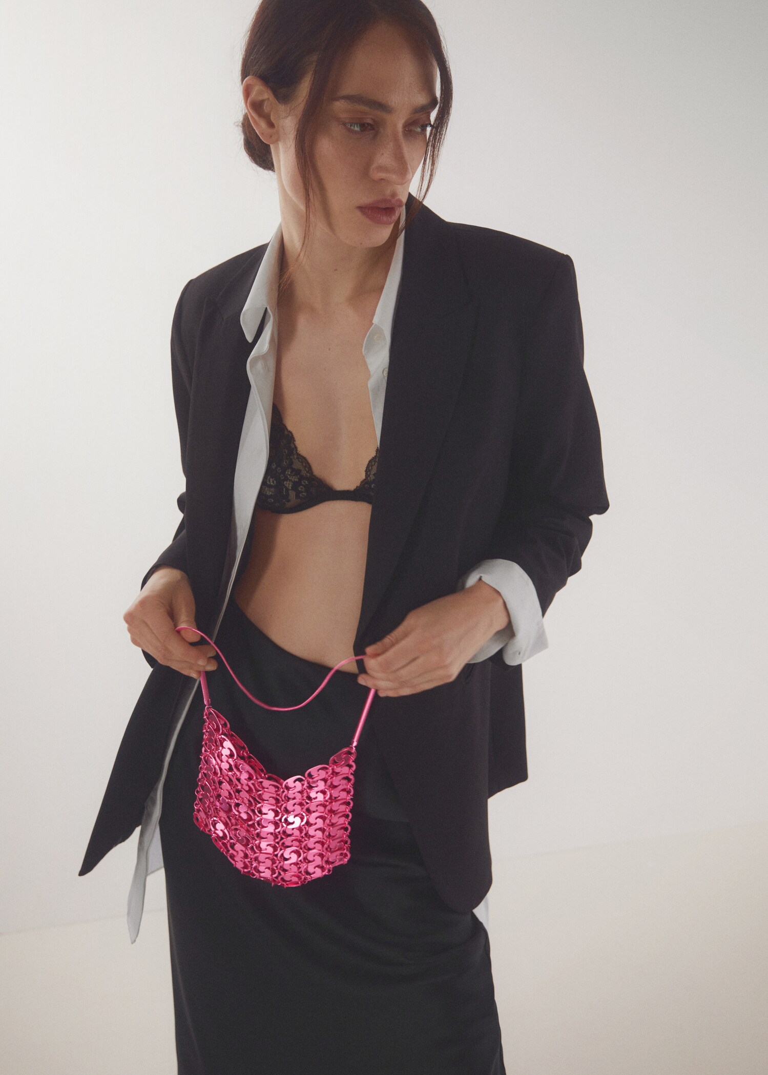 Small metallic bag - Woman | MANGO OUTLET United Kingdom