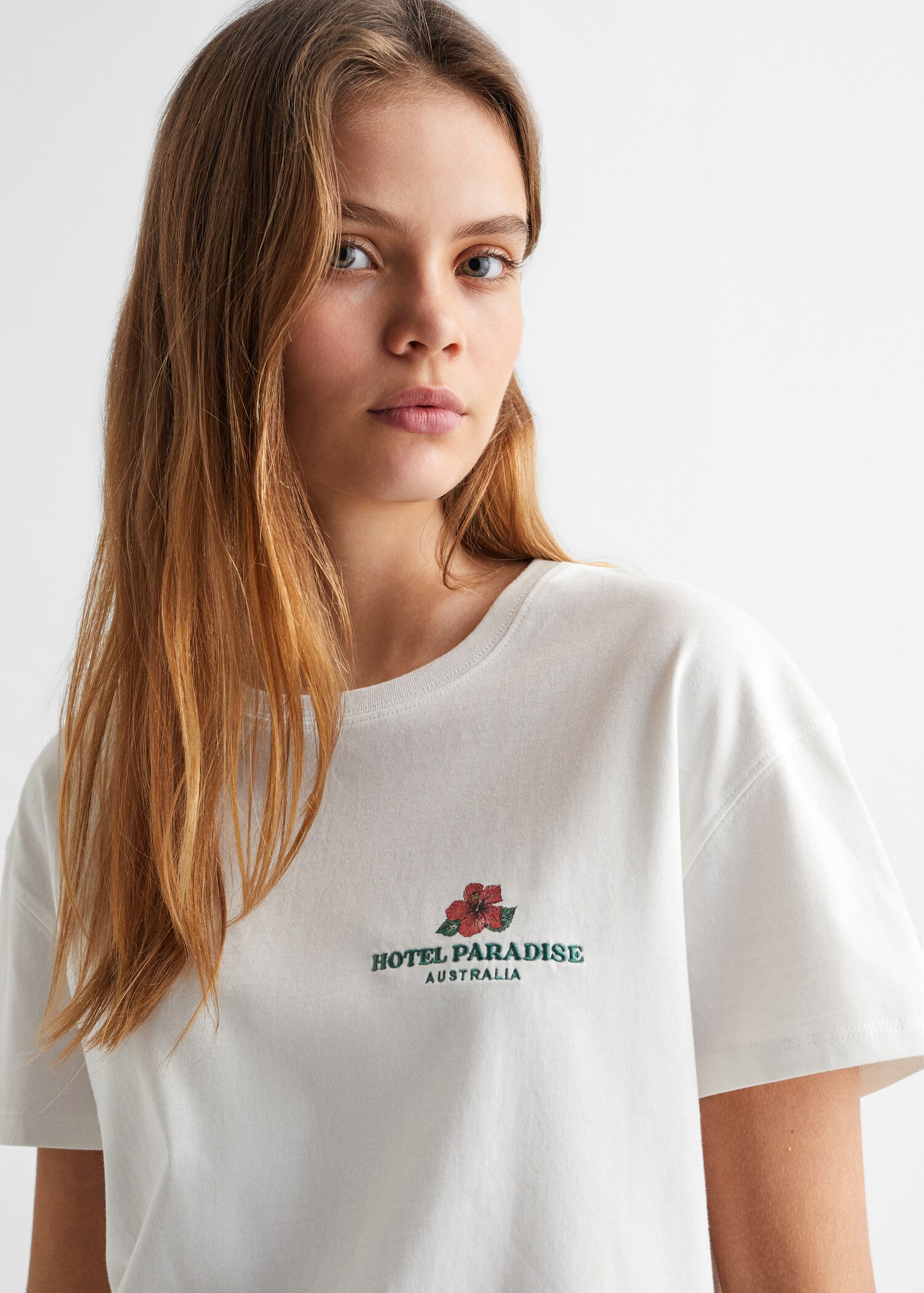 Printed cotton-blend T-shirt - Details of the article 1