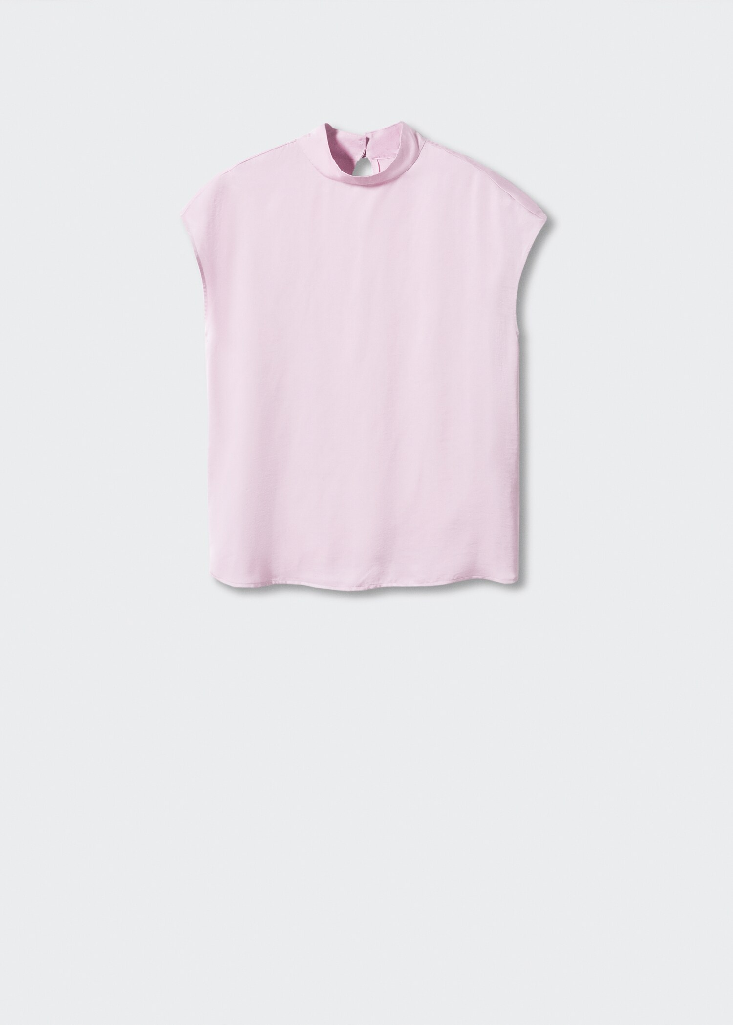 High collar satin blouse - Article without model