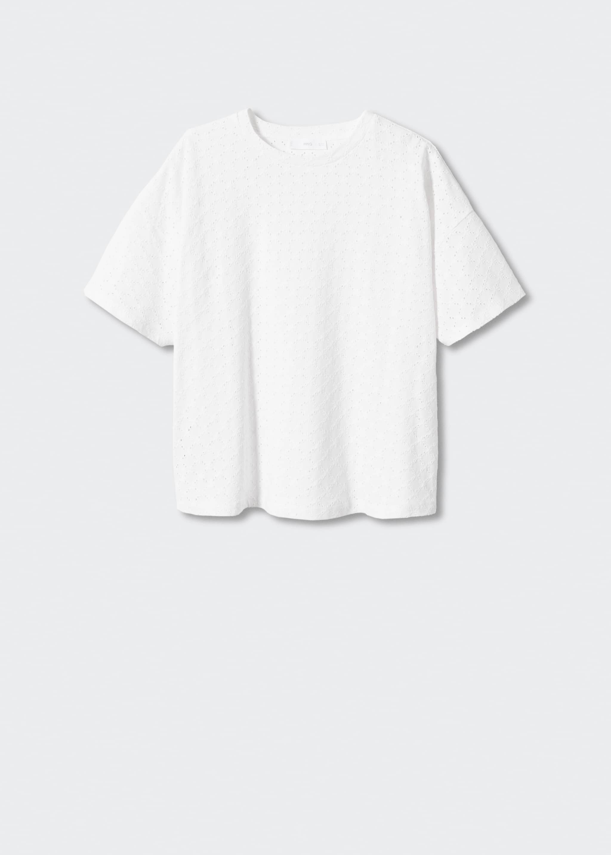 Baumwoll-T-Shirt mit Lochmuster - Artikel ohne Model