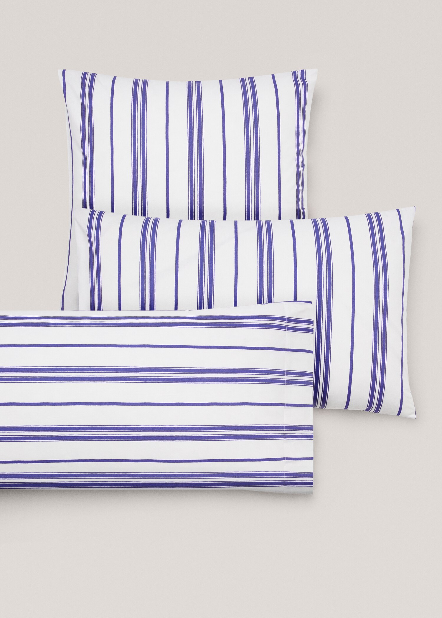 Striped print pillow case 45x110cm - Details of the article 3