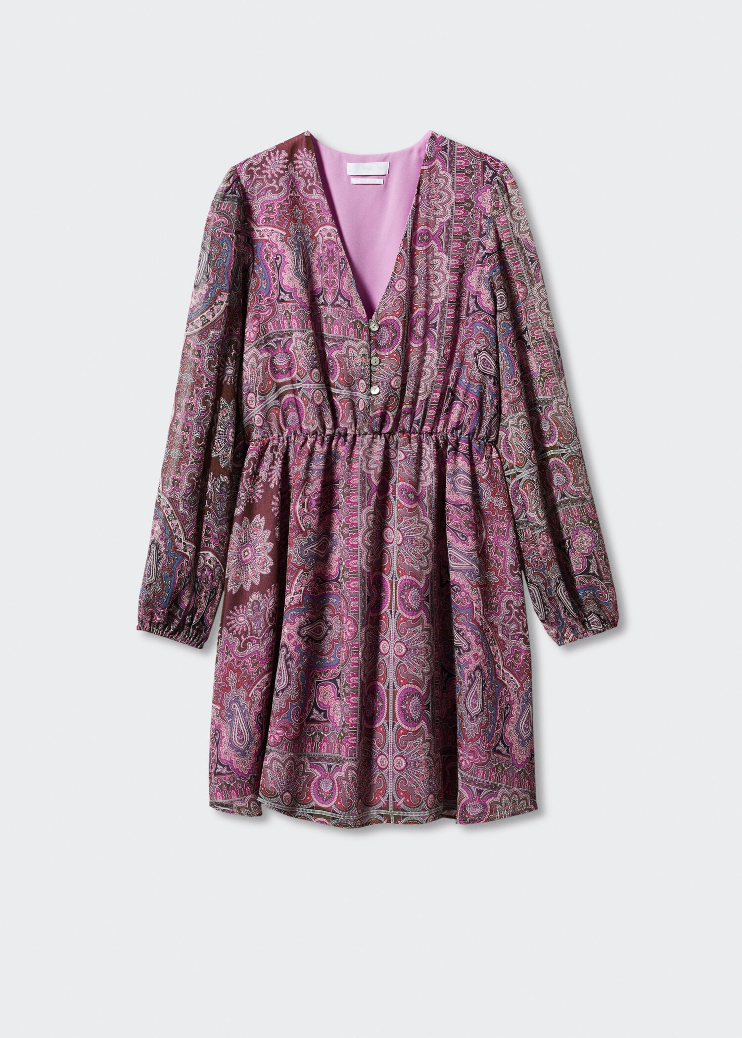 Vestido estampado paisley botones - Artículo sin modelo