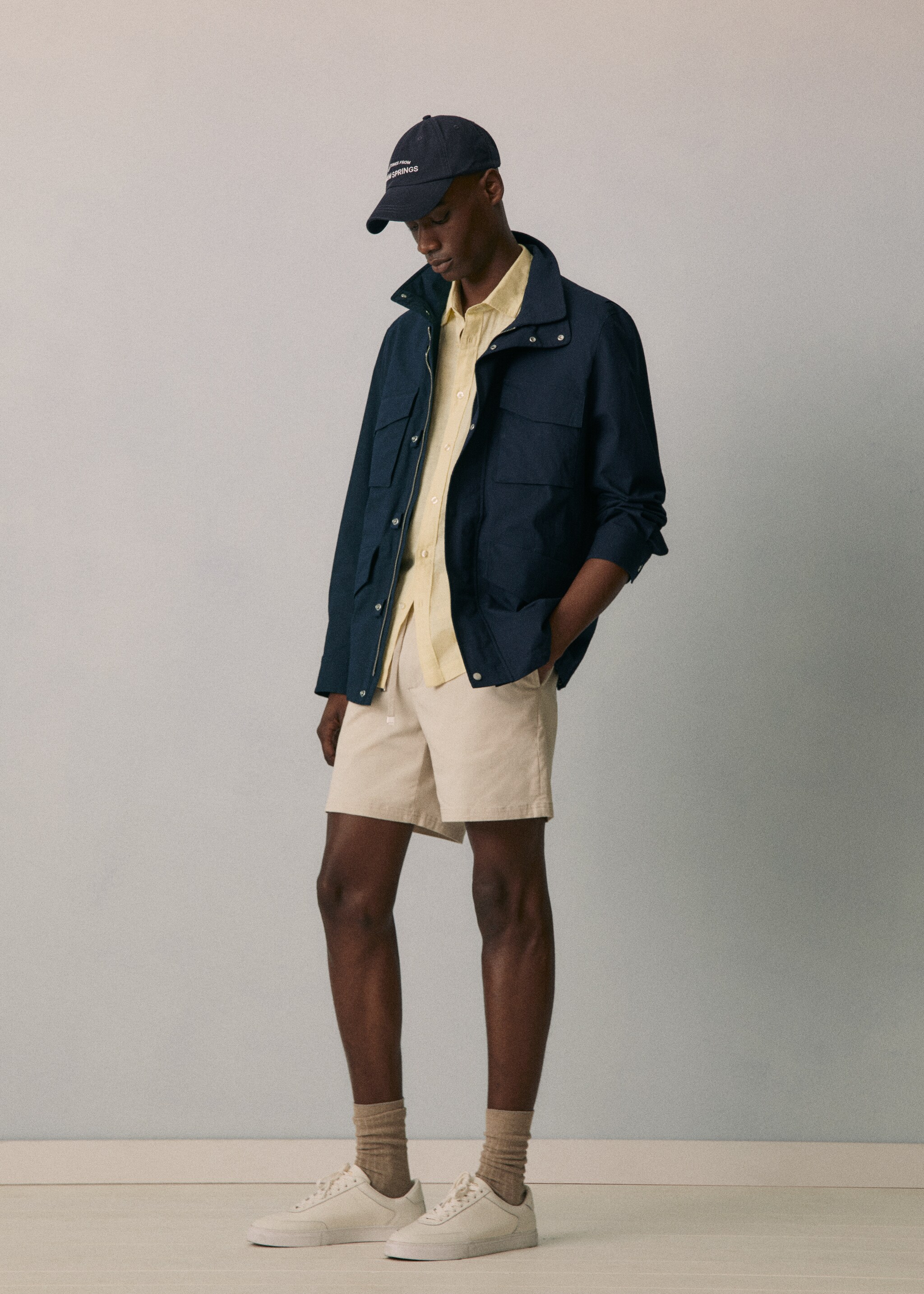 Cotton shorts with drawstring - Details of the article 9