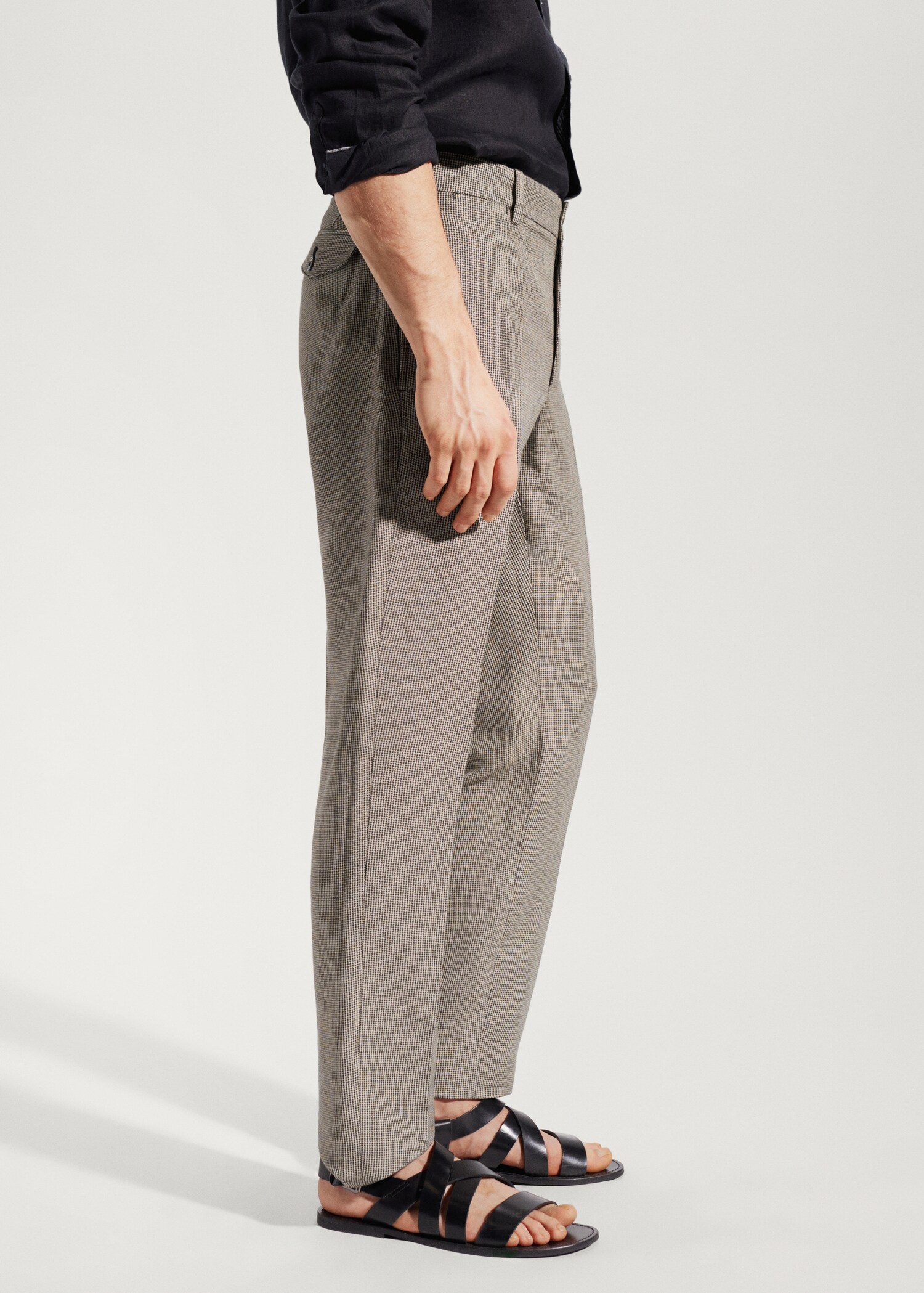 Slim fit linen pants - Details of the article 4