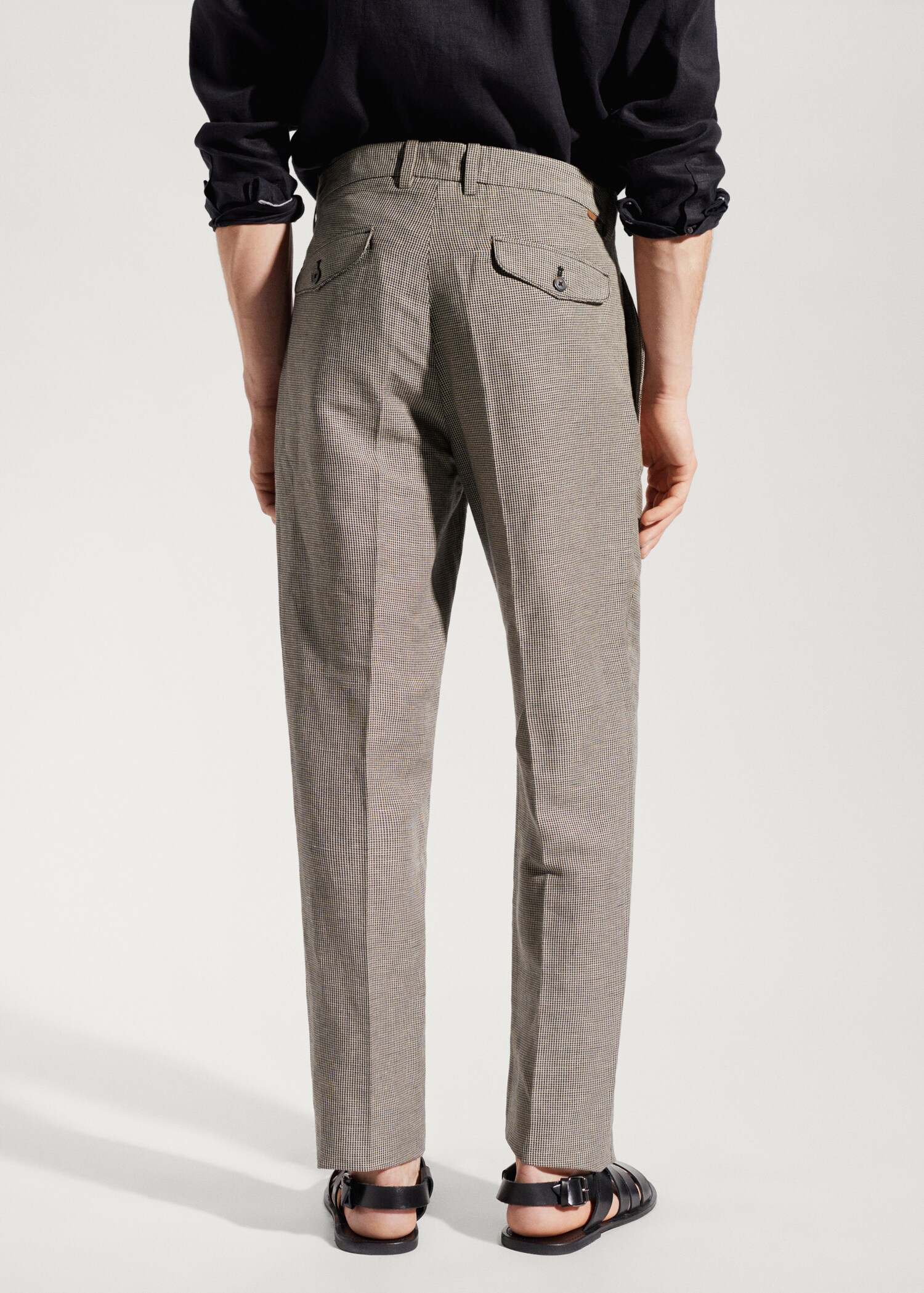 Slim fit linen pants - Reverse of the article