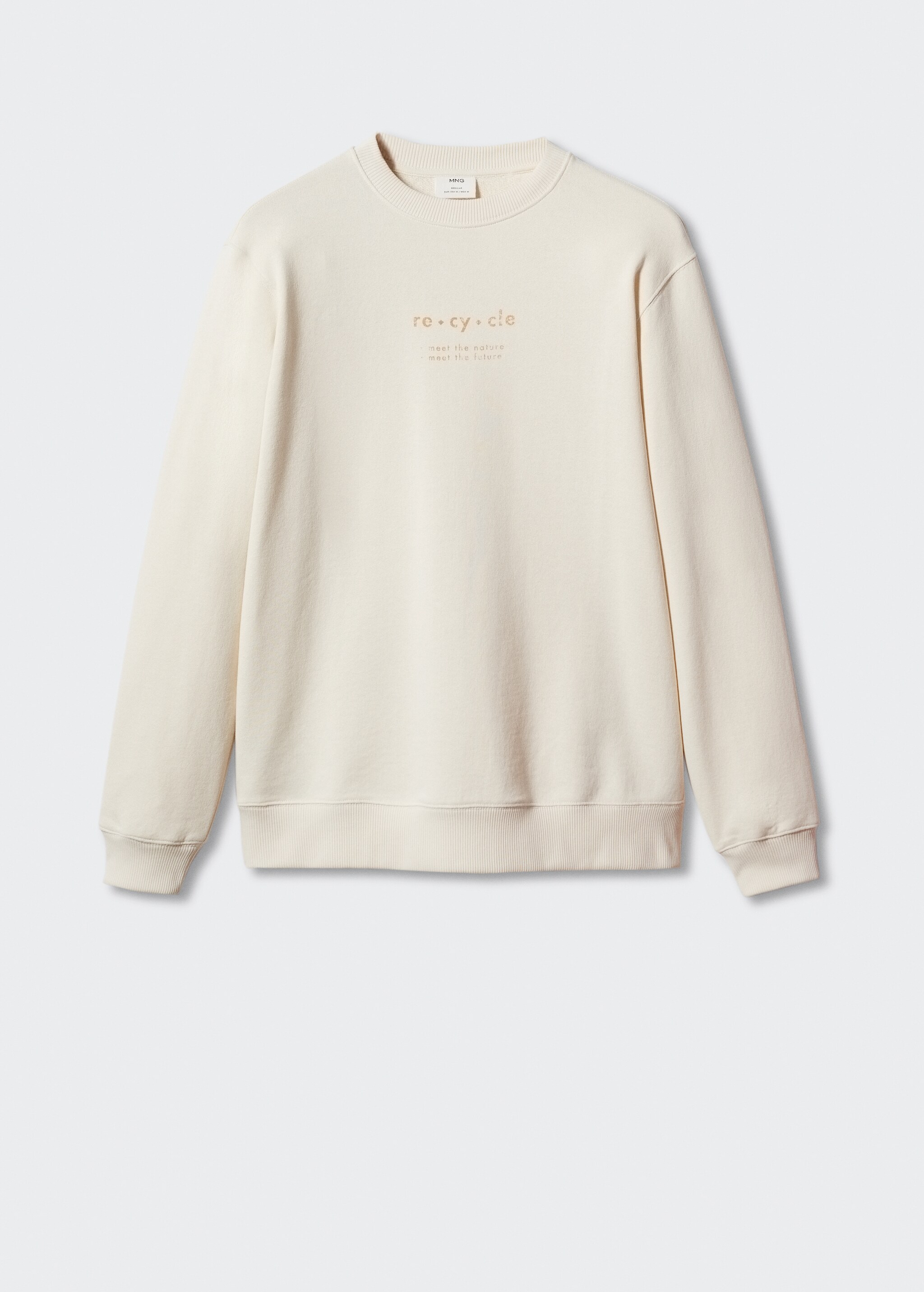 100% cotton sweatshirt text - Article without model