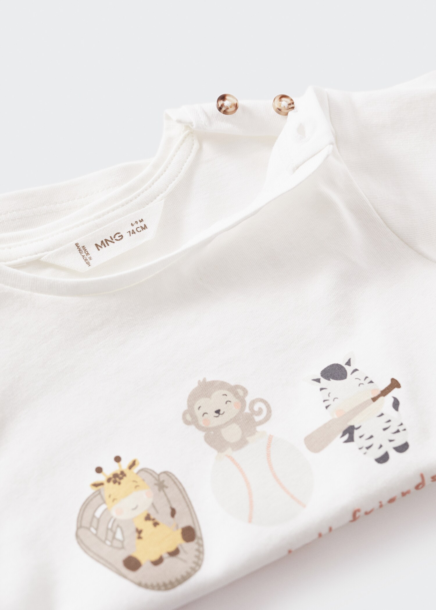 Printed cotton-blend T-shirt - Details of the article 0